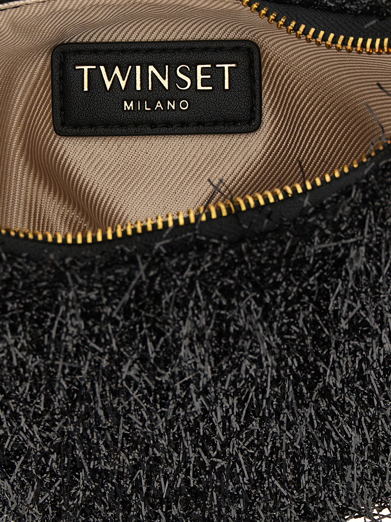 Twin Set Mini Croissant Handbag – 100% polyester - view 4