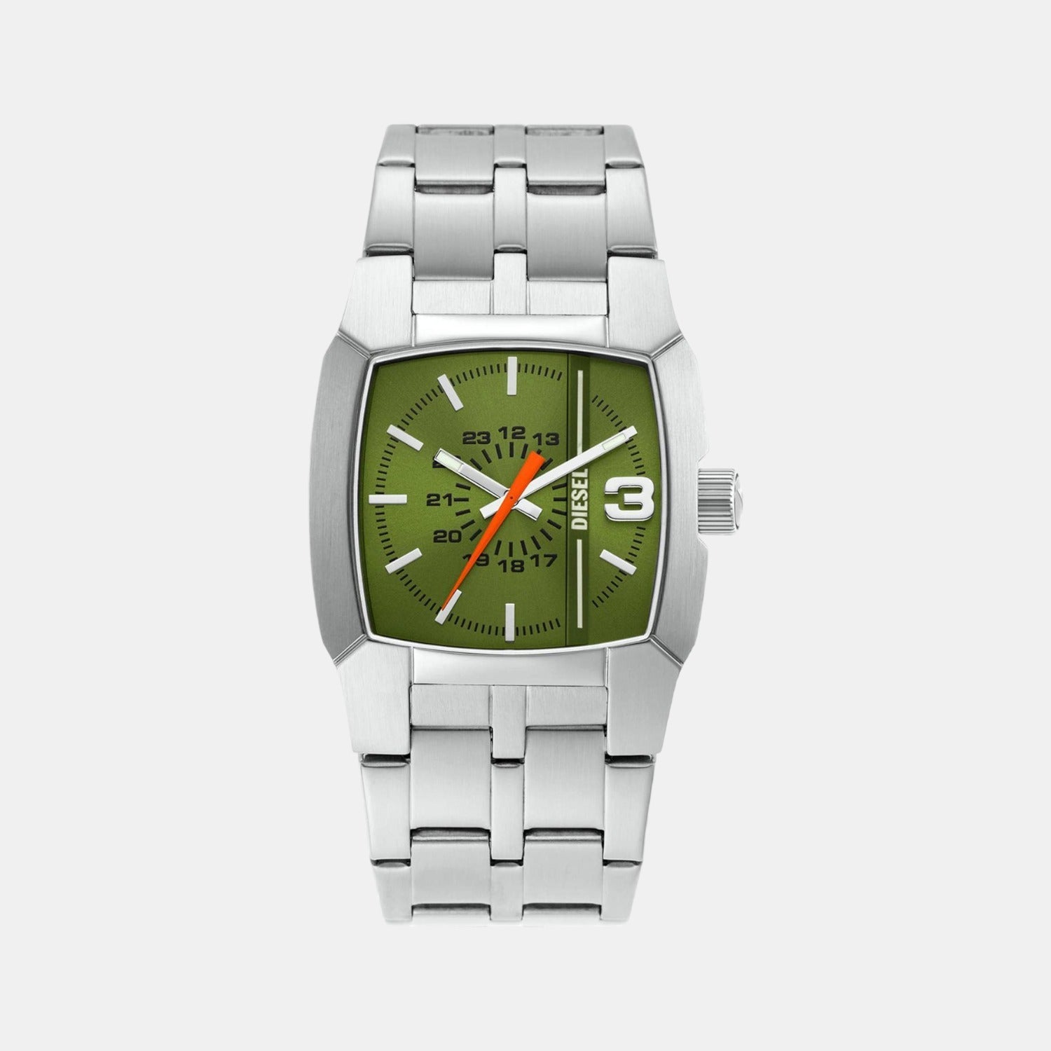 Diesel Cliffhanger Men Quartz Green Dial Analog Stainless Steel Watch DZ2150