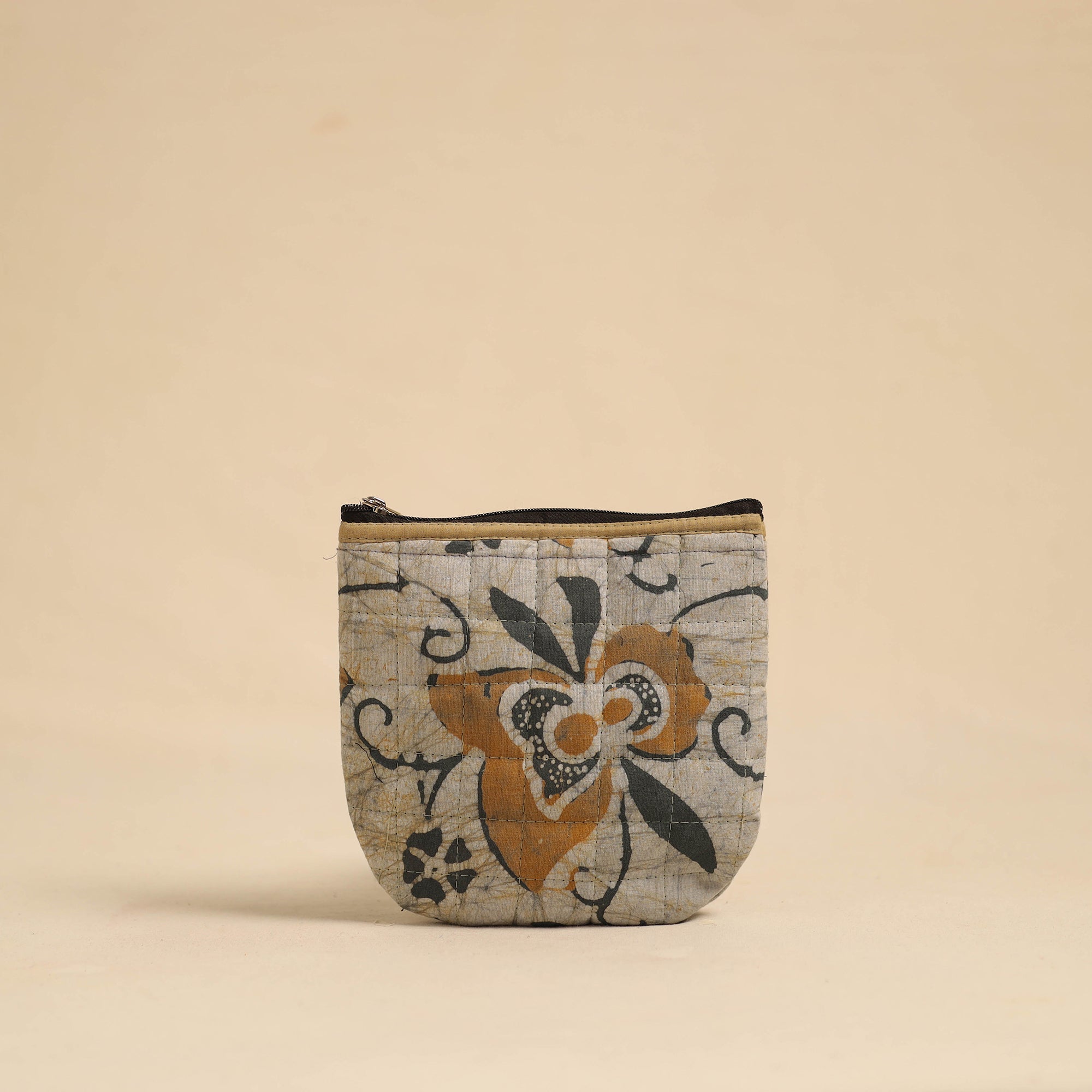 NOORI BAZAR Beige - Handmade Quilted Cotton Utility Pouch 07