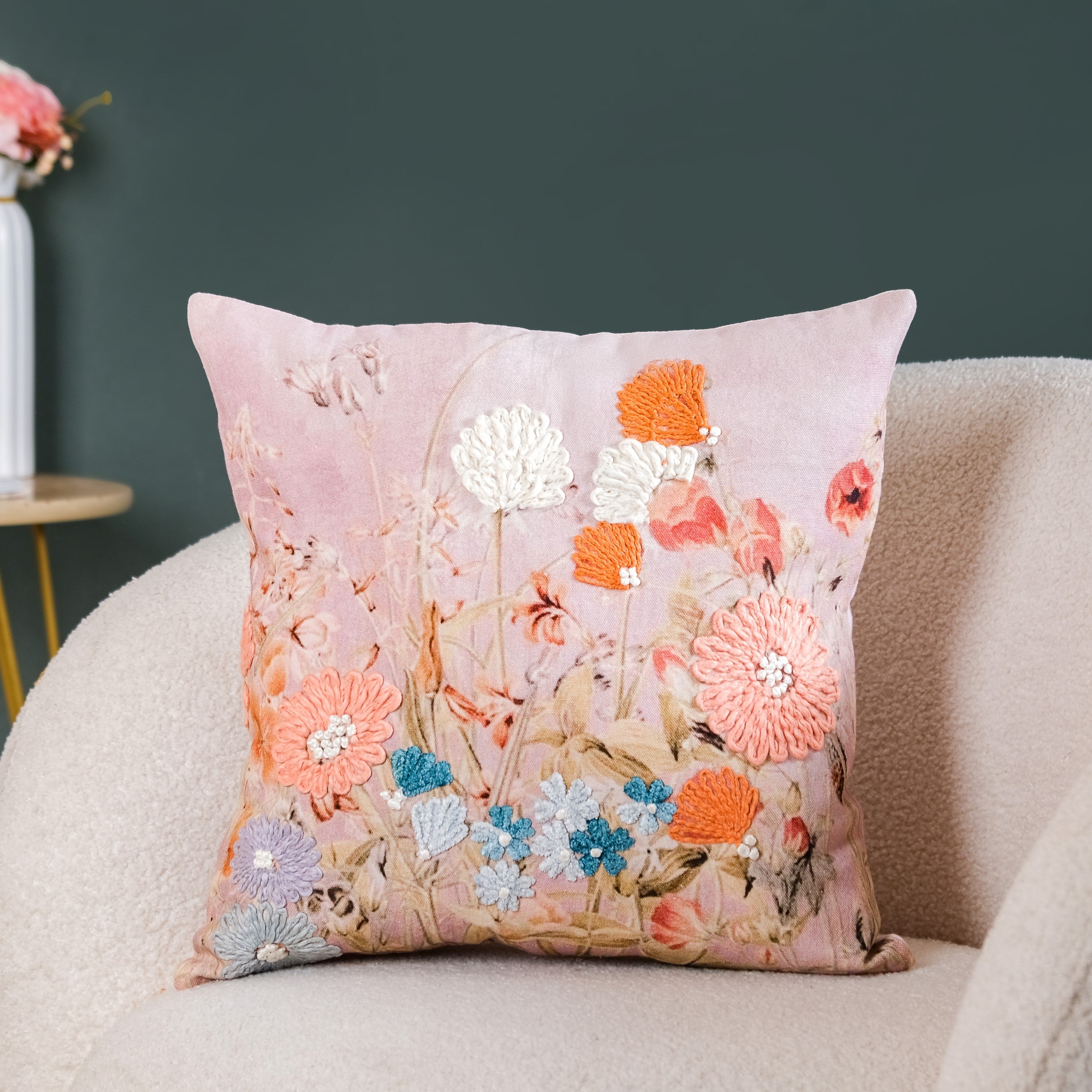 Nestasia Petal Paradise Cotton Cushion Cover 40x40 cm