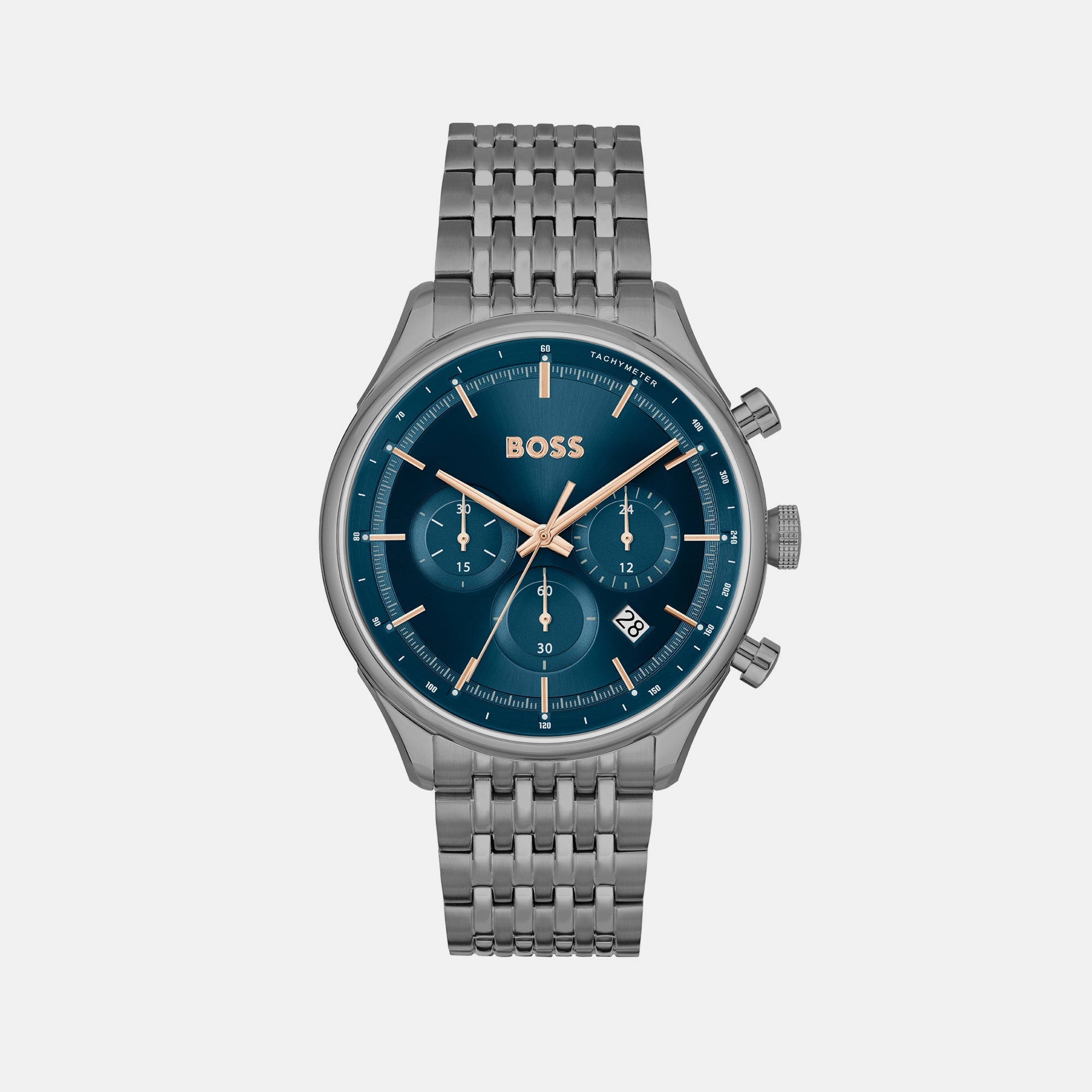 Boss Gregor Men Quartz Blue Dial Chronograph Stainless Steel Watch 1514083
