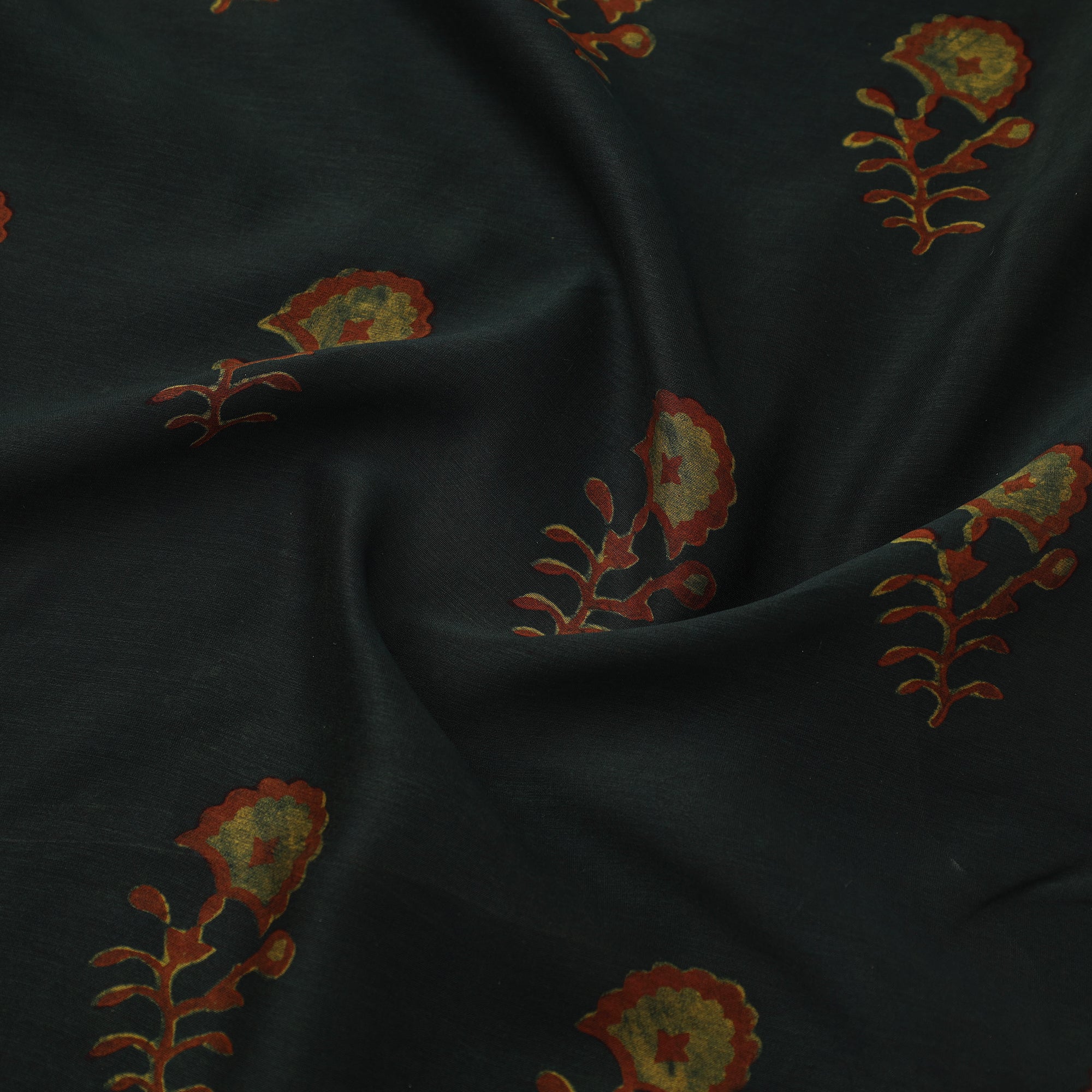 HAVELI CHRONICLES Natural Dyed Chanderi Silk Akola Print Fabric 06 - view 3