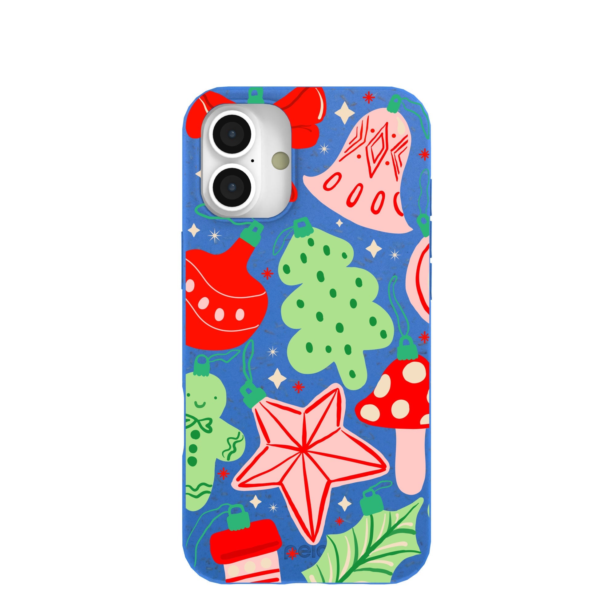 BlackTree Electric Blue Festive Flair iPhone 16 Plus Case