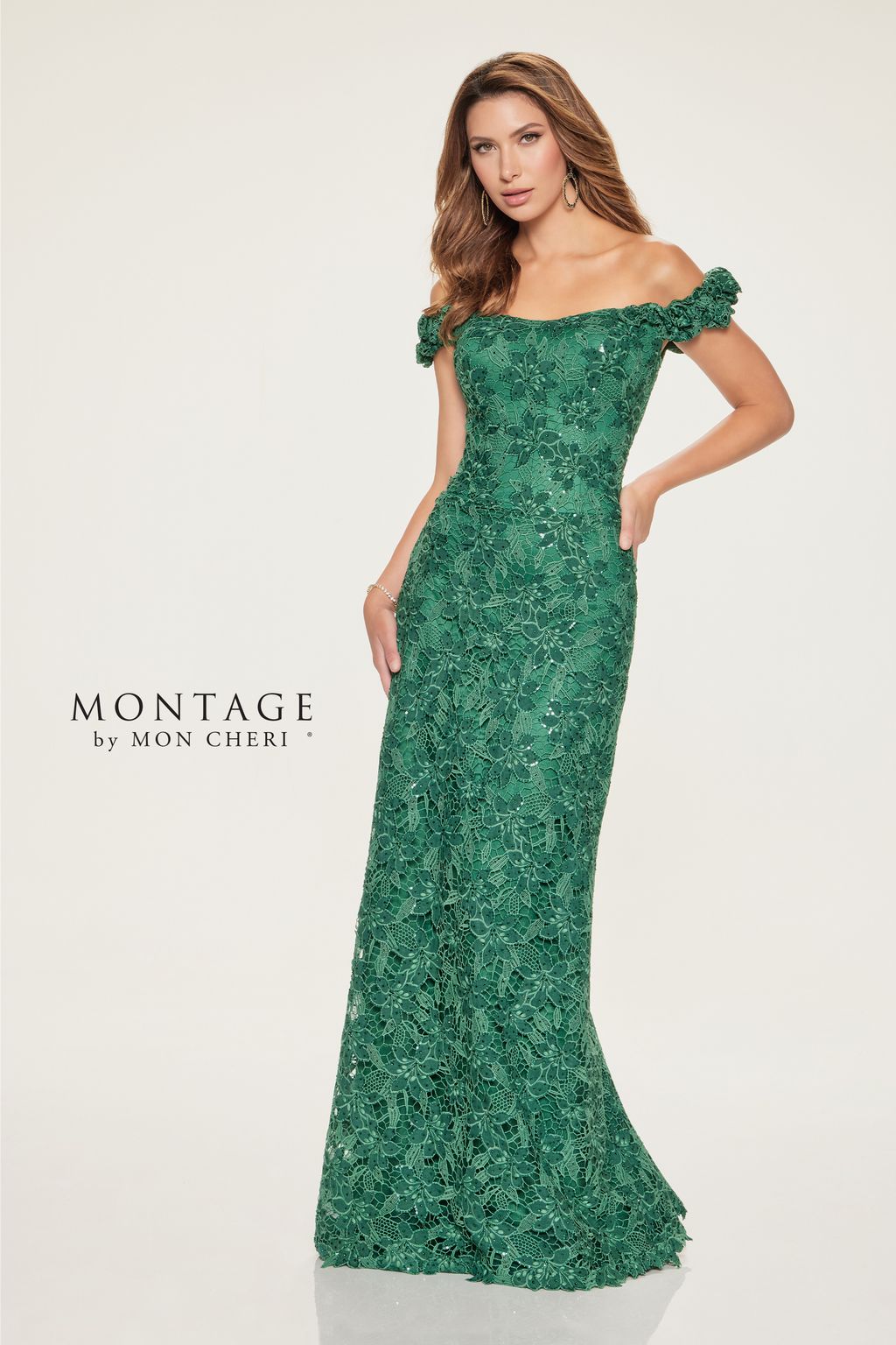 Montage M854 A Line Sequin Long Formal Dress – Rose - view 4