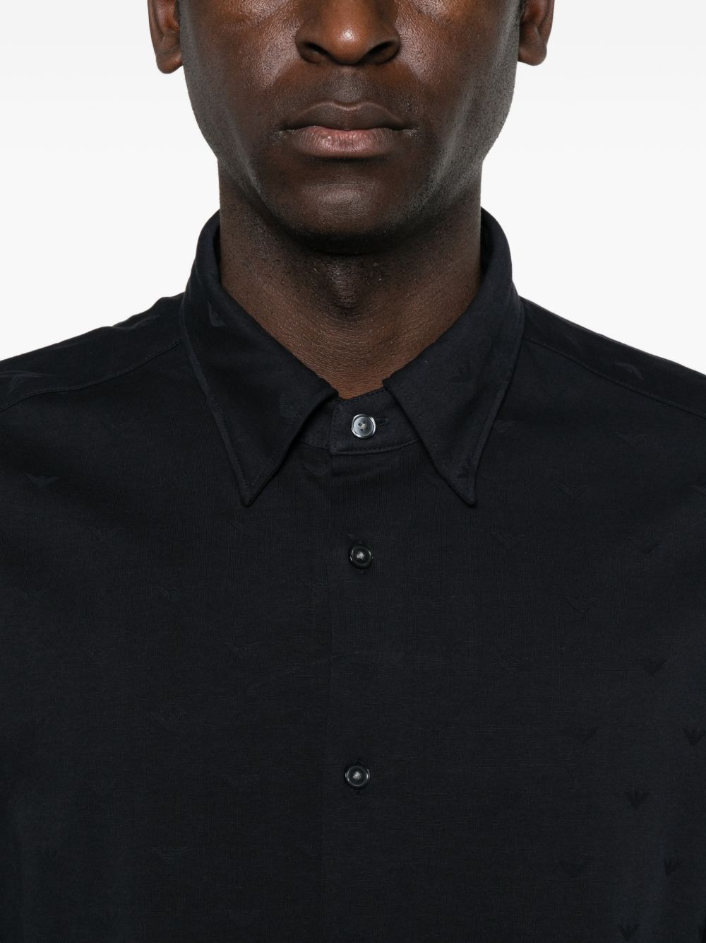 Emporio Armani Logo cotton shirt – 100% Cotton - view 2