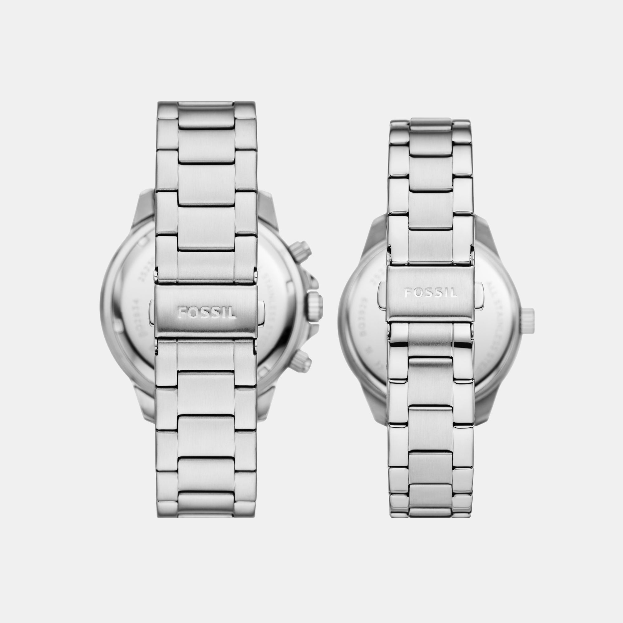 Fossil Bannon Couple Quartz Blue Dial Multi-Function Stainless Steel Watch BQ2828SET - view 3