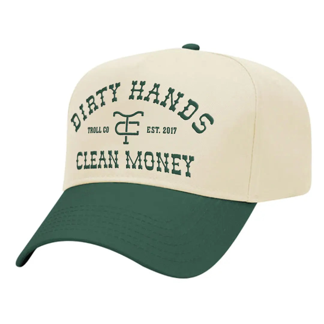 Radial DHCM Frontier 5-Panel Hat – Natural/Green