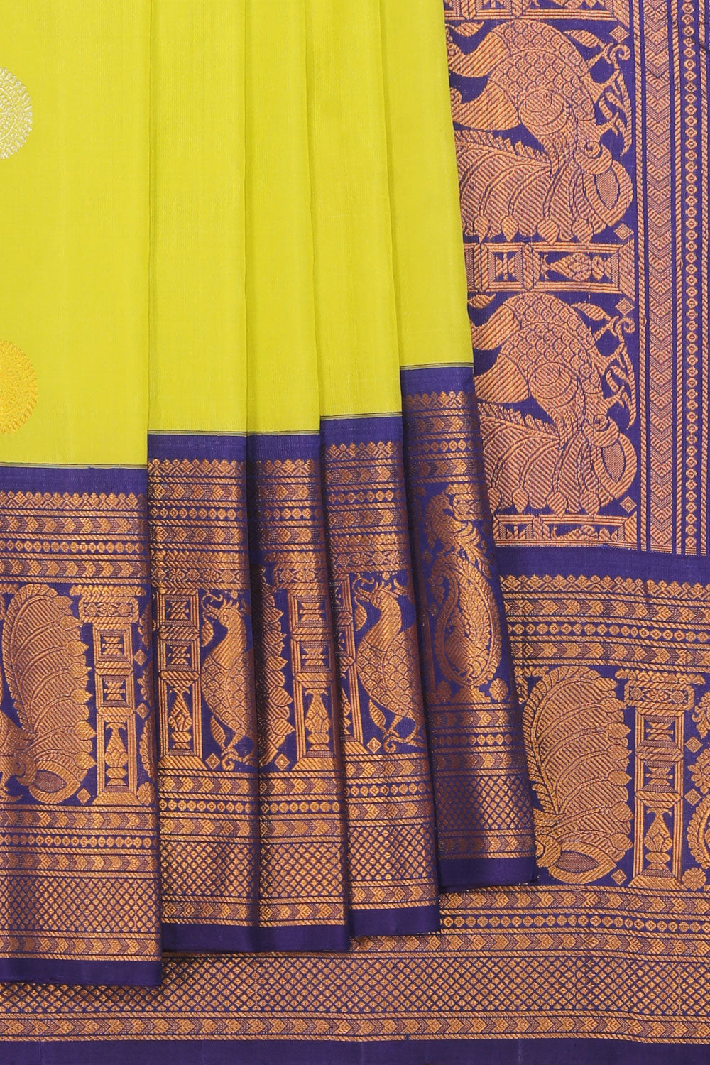 Kalanjali Gadwal Silk Mint Green Saree – Women's