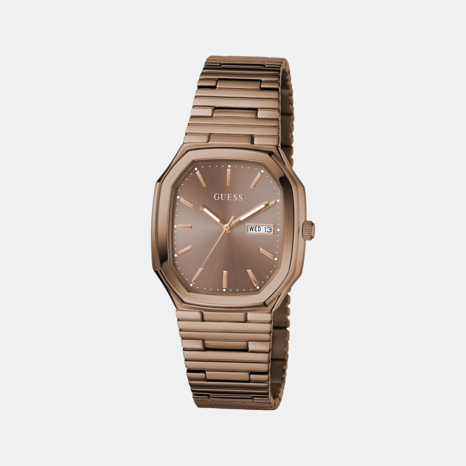 Guess Dress Men Quartz Bronze Dial Analog Recycled Steel Watch GW0978G3 - view 2