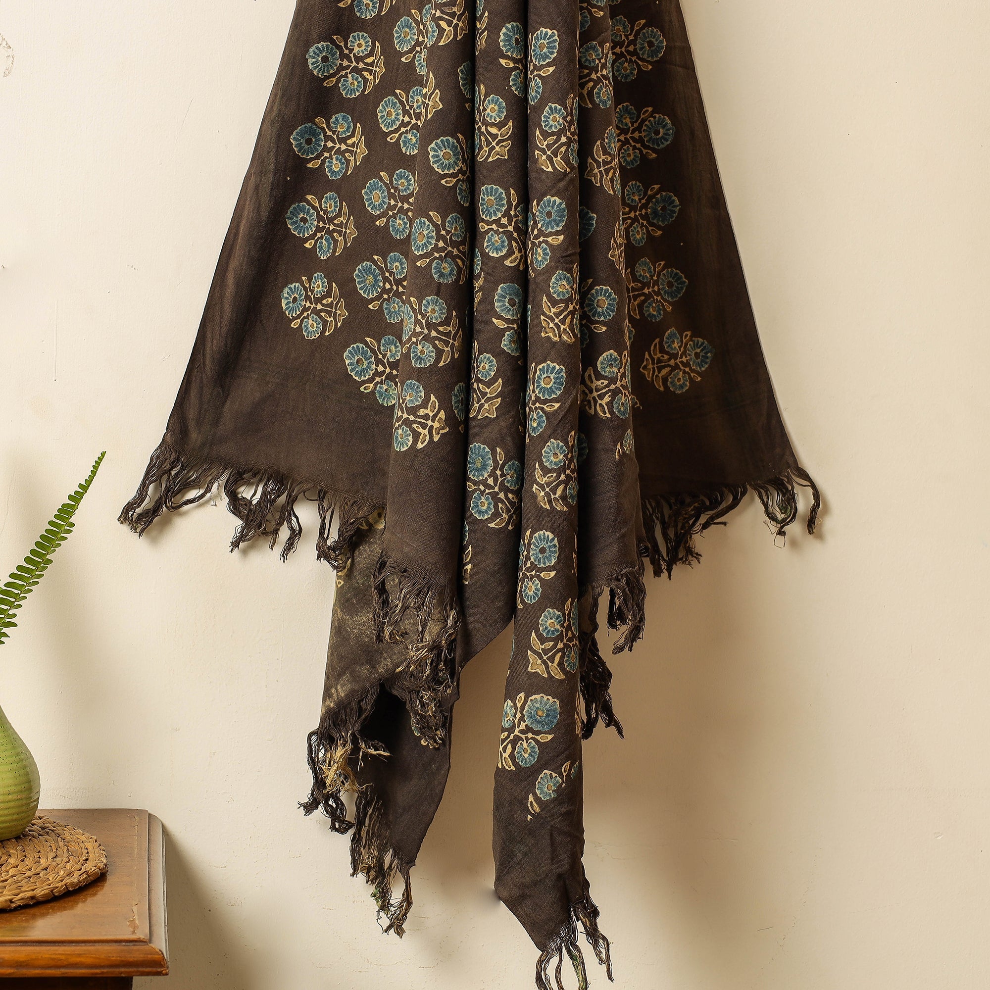 KACHCHH JI CHHAAP Brown - Block Print Cotton Ajrakh Handloom Towel - view 2