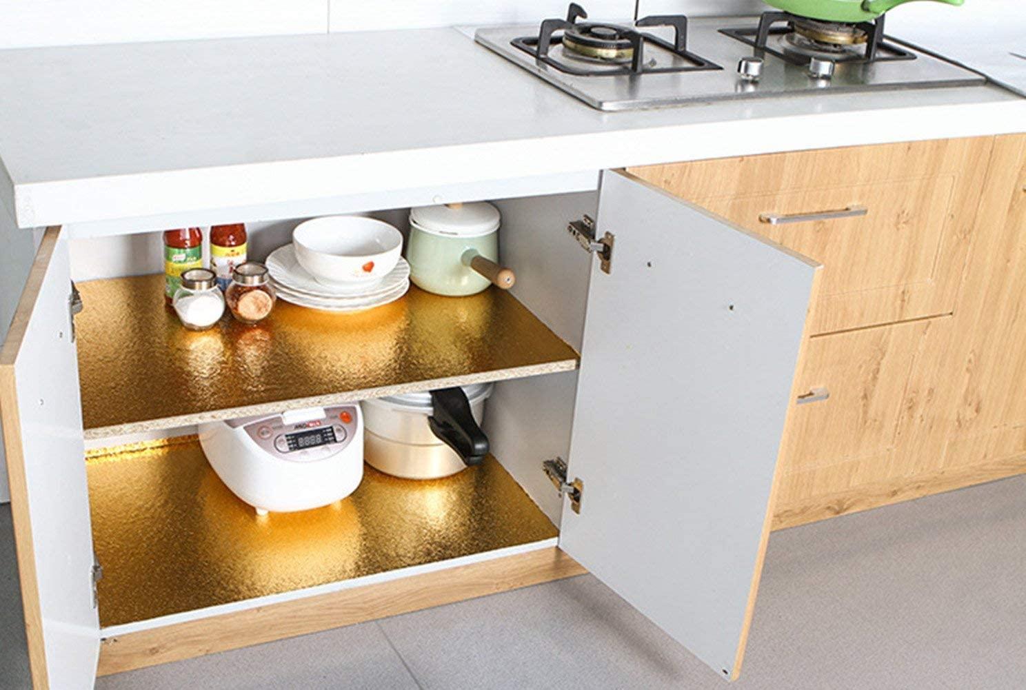 Roposo Clout Kitchen Sheets for Shelves Waterproof Cupboard mats roll for Wardrobe Anti Slip mat for Kitchen Cabinet Shelf Liners Sheet roll Anti Slip - view 6