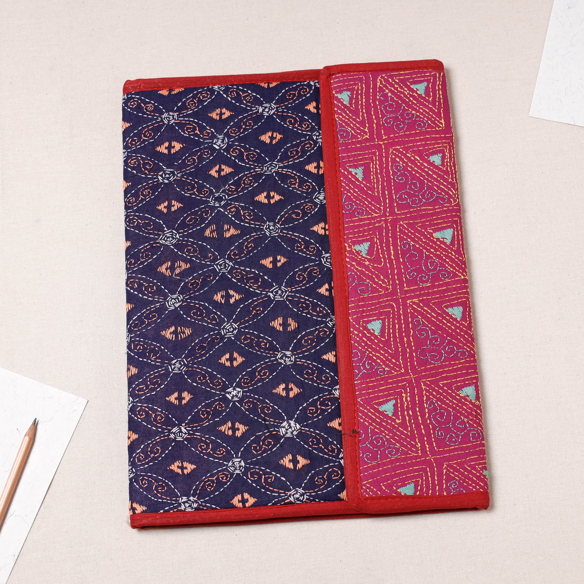ASALKAAR Bengal Kantha Work Handcrafted File Folder
