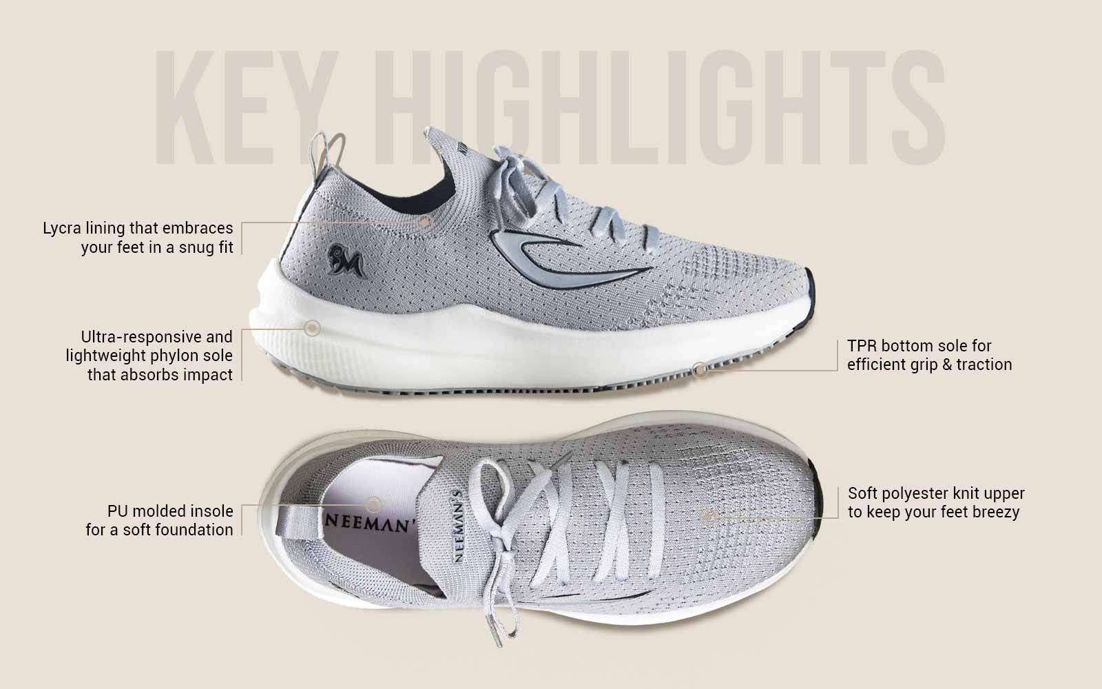 Neeman's Whoosh Lite Sneakers : Grey - view 4