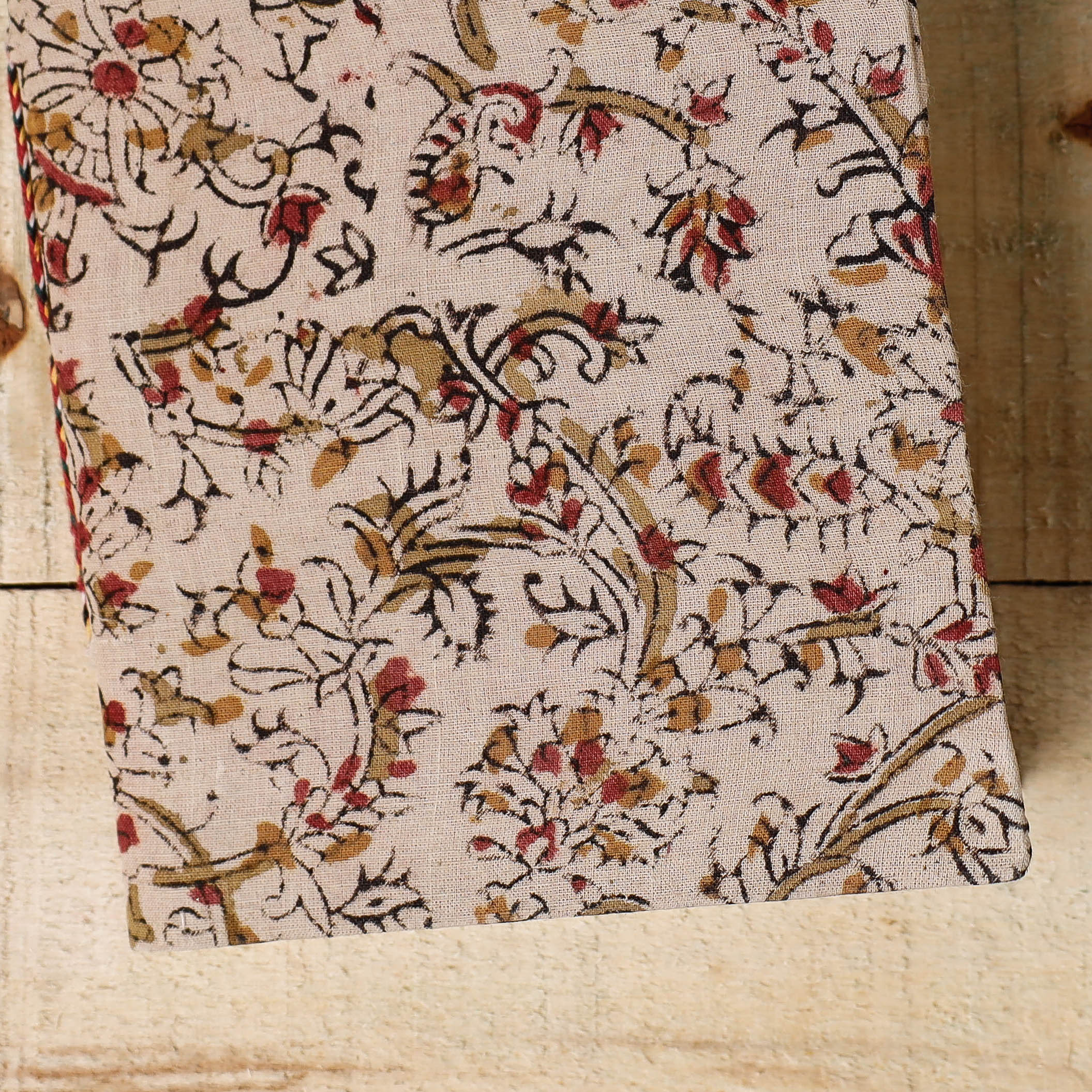 BINDAAS UNLIMITED Beige - Kalamkari Fabric Cover Handmade Paper Notebook (7 x 5 in) - view 2