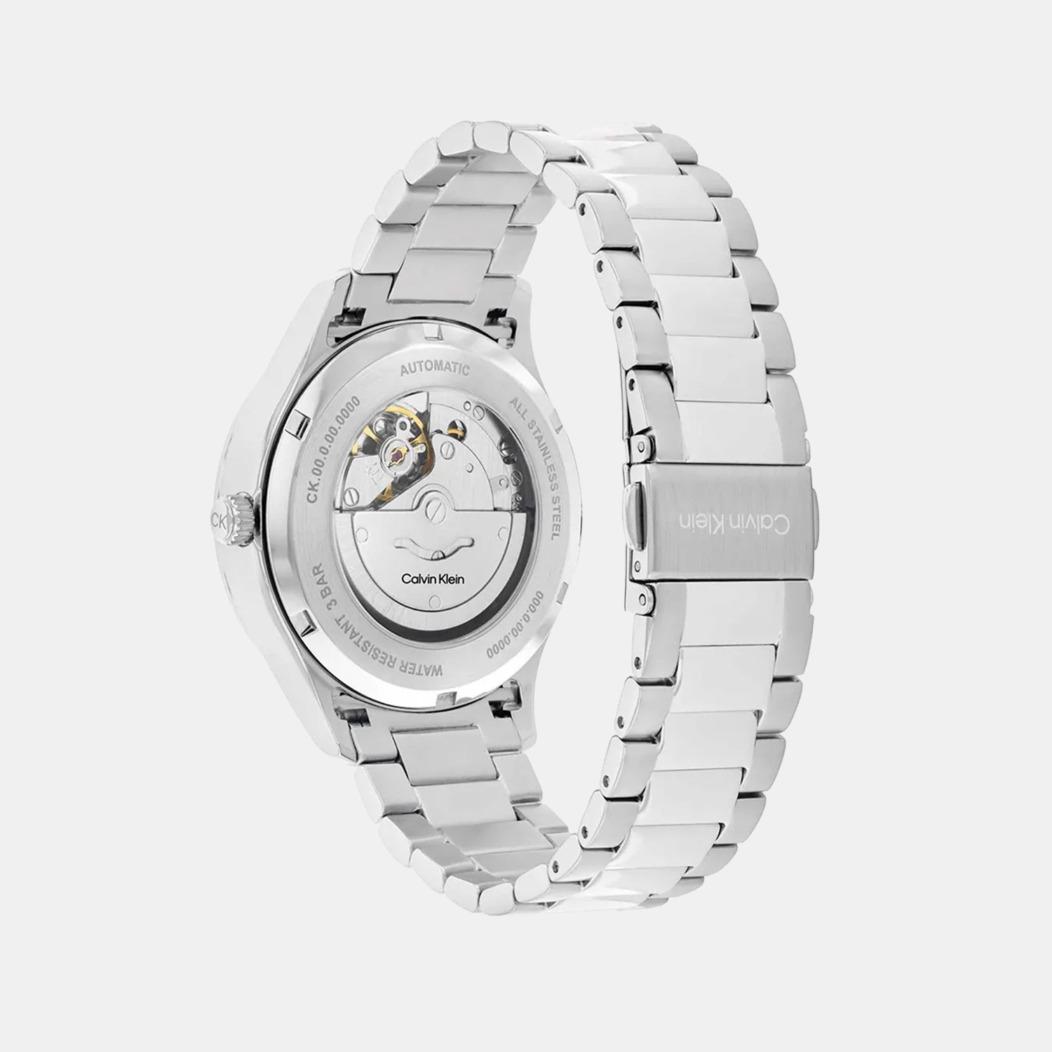 Calvin Klein Ck Iconic Unisex Automatic Black Dial Analog Stainless Steel Watch 25300021 - view 3
