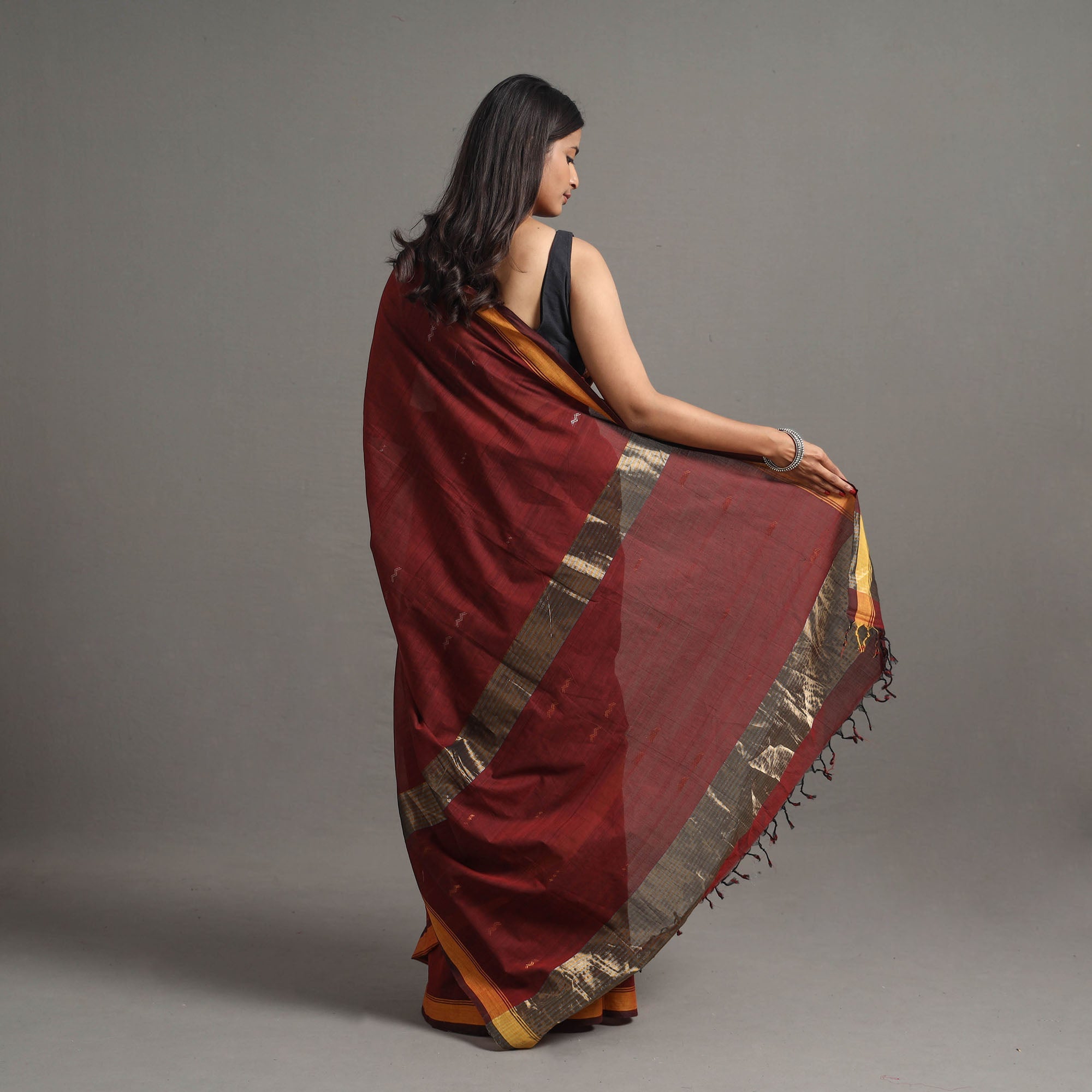 CHITRIKA Mogra Jamdani Cotton Handloom Saree 122 - view 4
