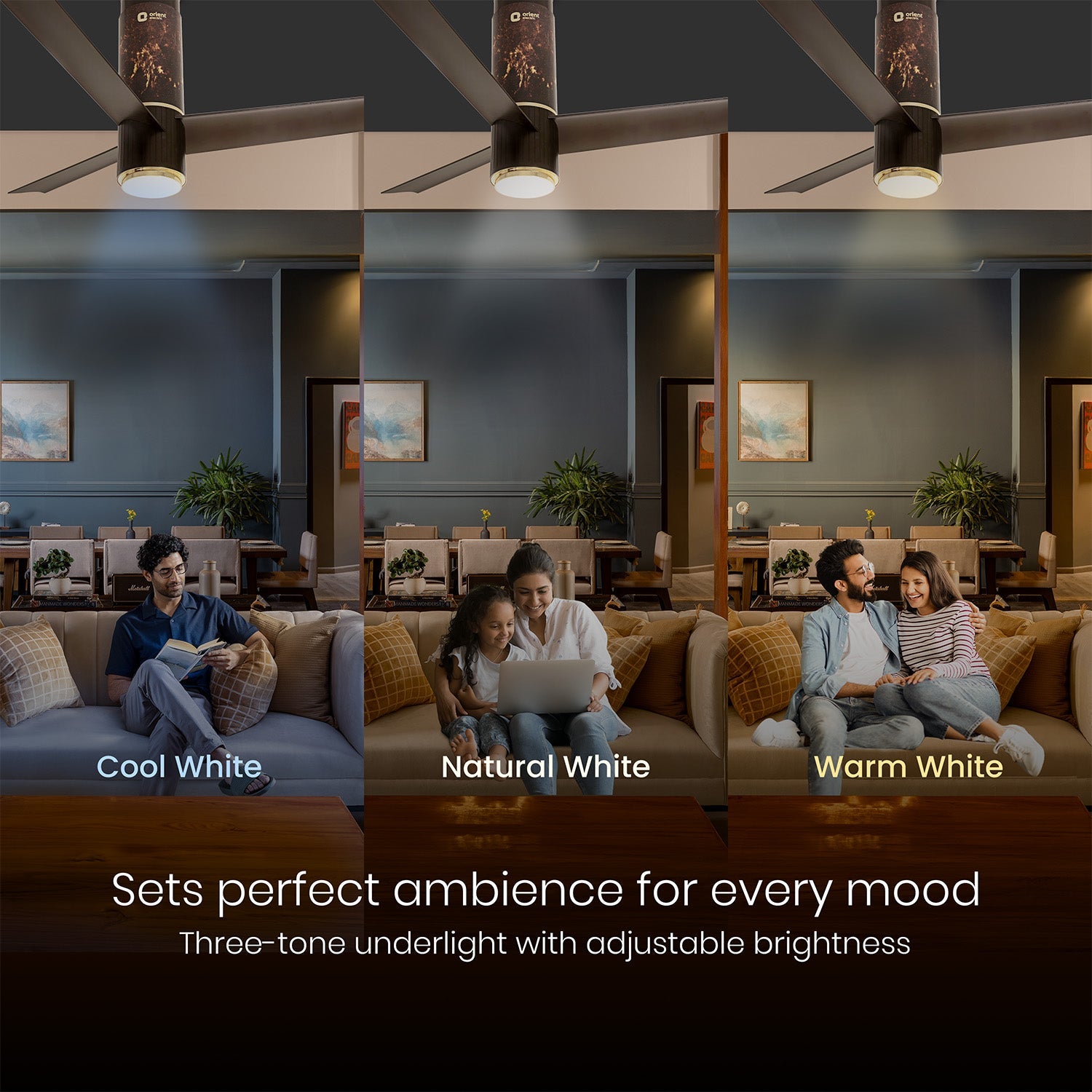 orientelectric Aeroslim with IoT, Remote & 3CCT Underlight BLDC PRO Smart Ceiling Fan - view 13