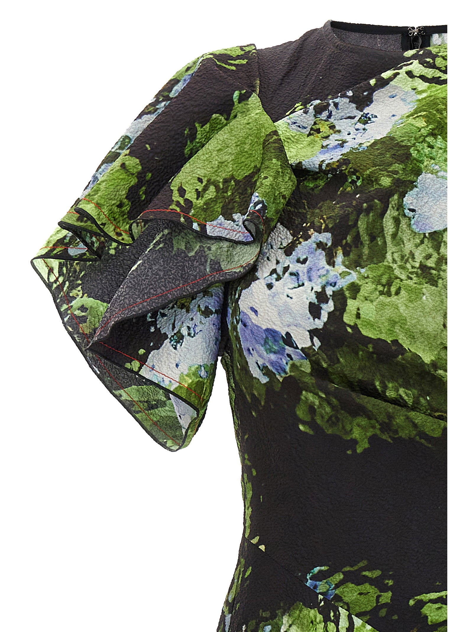 Victoria Beckham Floral Printed Dress – 63% polyester 37% cotton - view 3