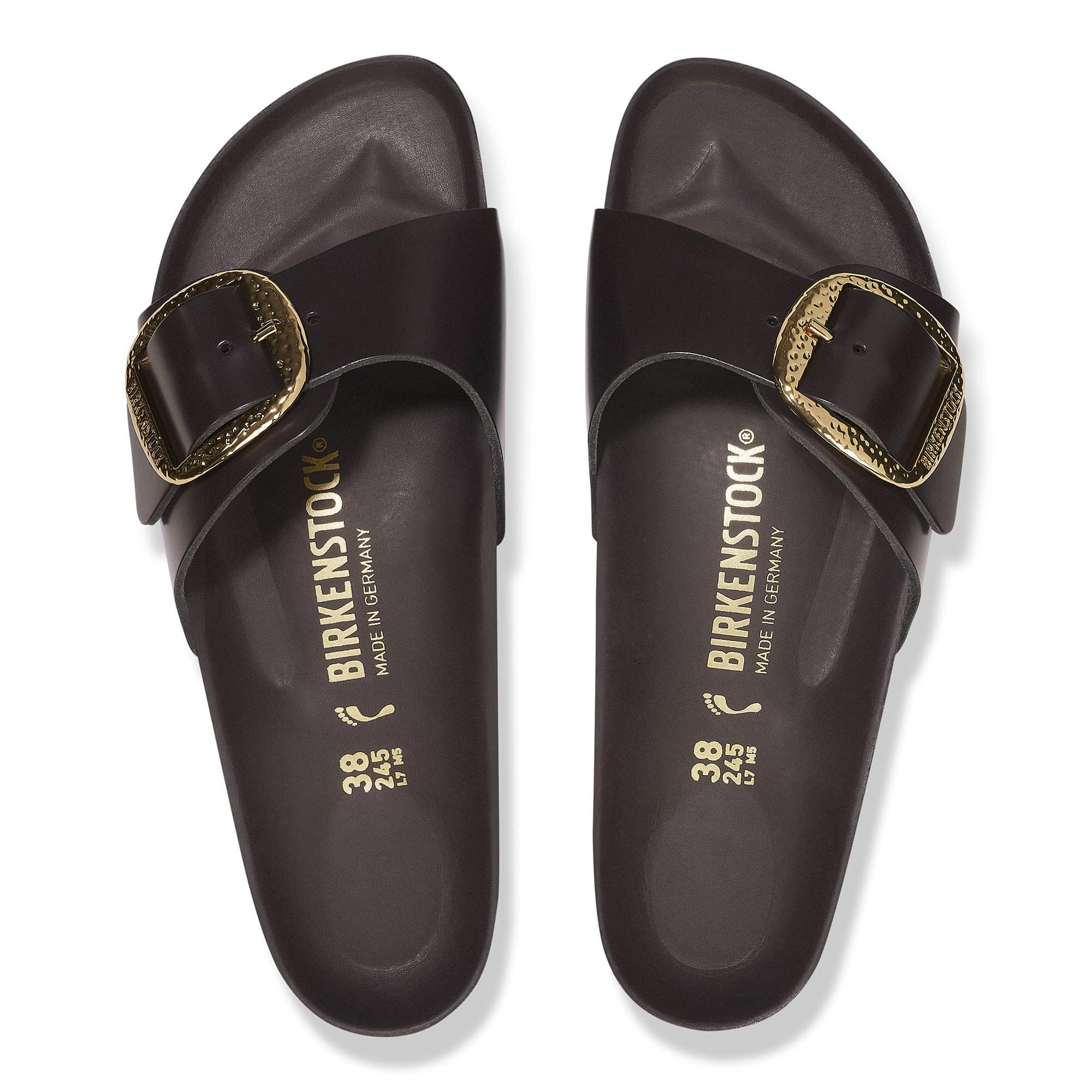 Birkenstock Madrid Big Buckle Natural Leather Patent - view 2