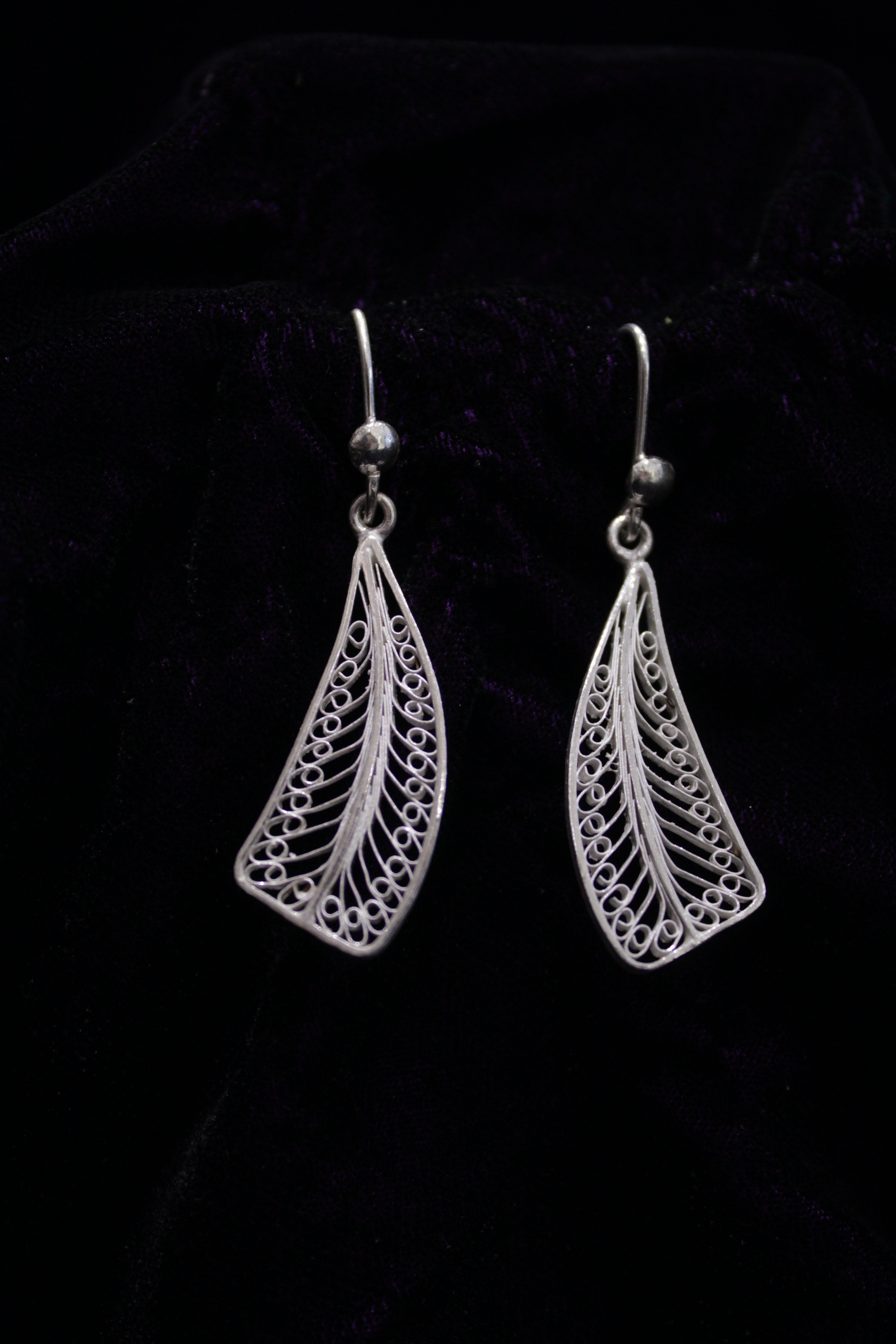 Indianvillez Designed Silver Filigree Earrings