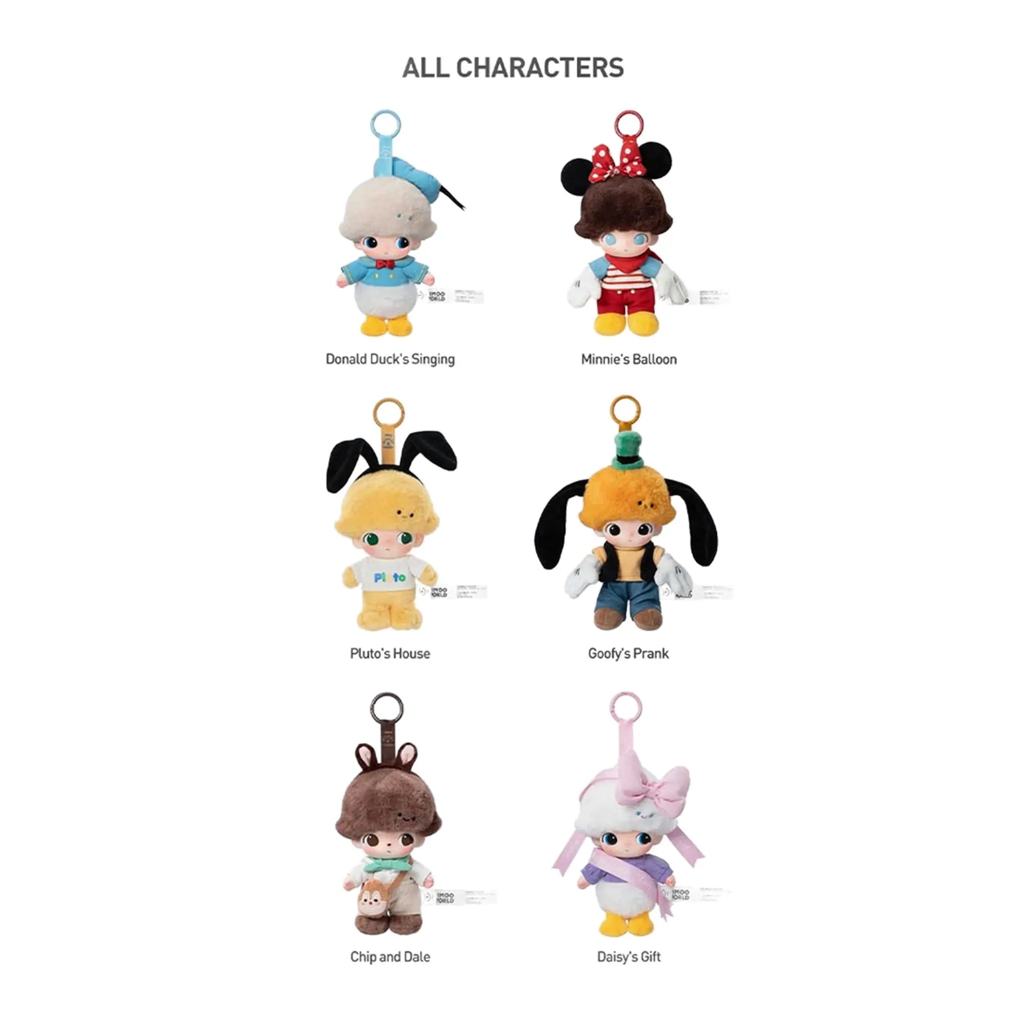 Pop Mart Labubu Dimoo World x Disney Series Vinyl Plush Keychain Sealed Case (Case of 6) - view 3