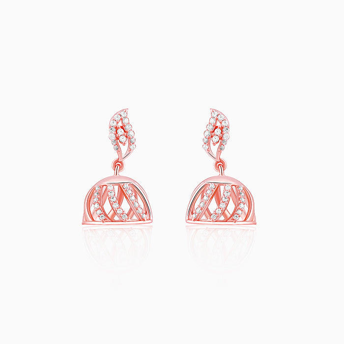 GIVA Jewellery Rose Gold Shamli Jhumki Earrings