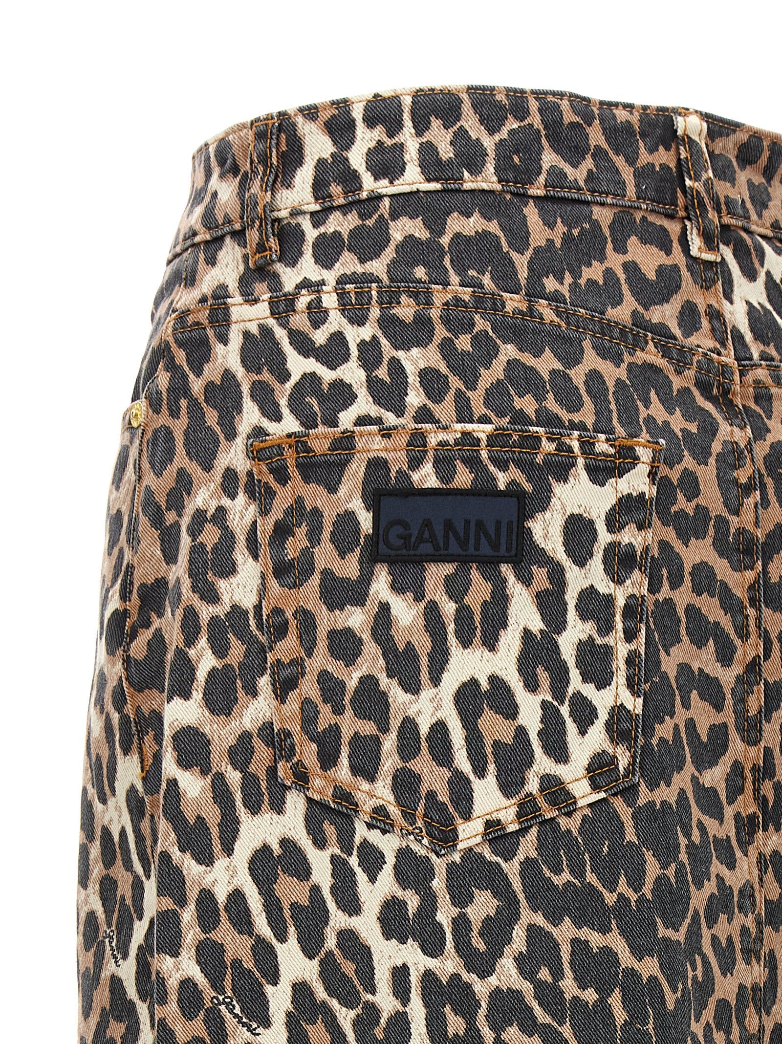 Ganni Animal Print Long Skirt - view 4