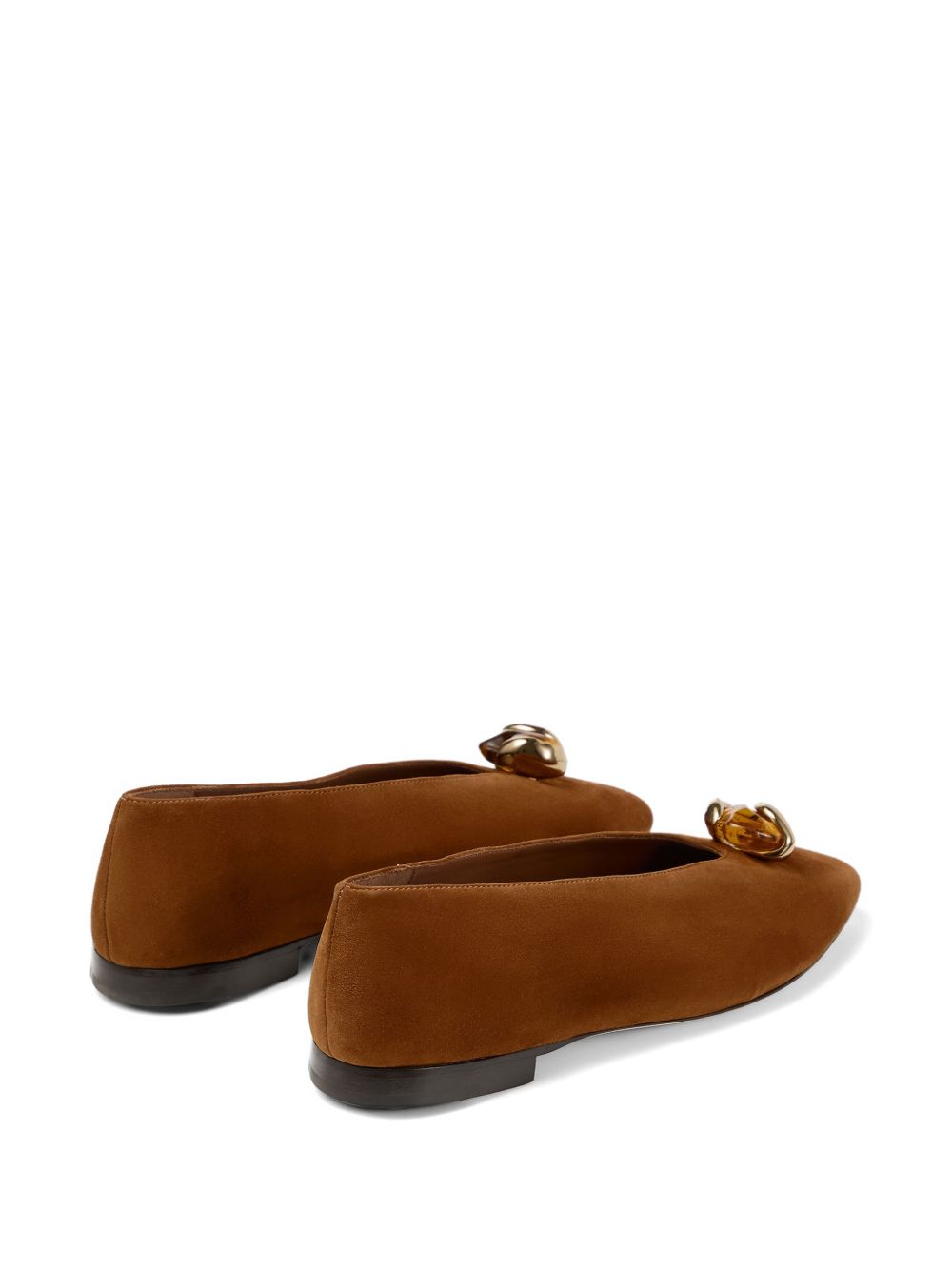 JIMMY CHOO Flat shoes LUGGAGE – 100% Goat - view 2