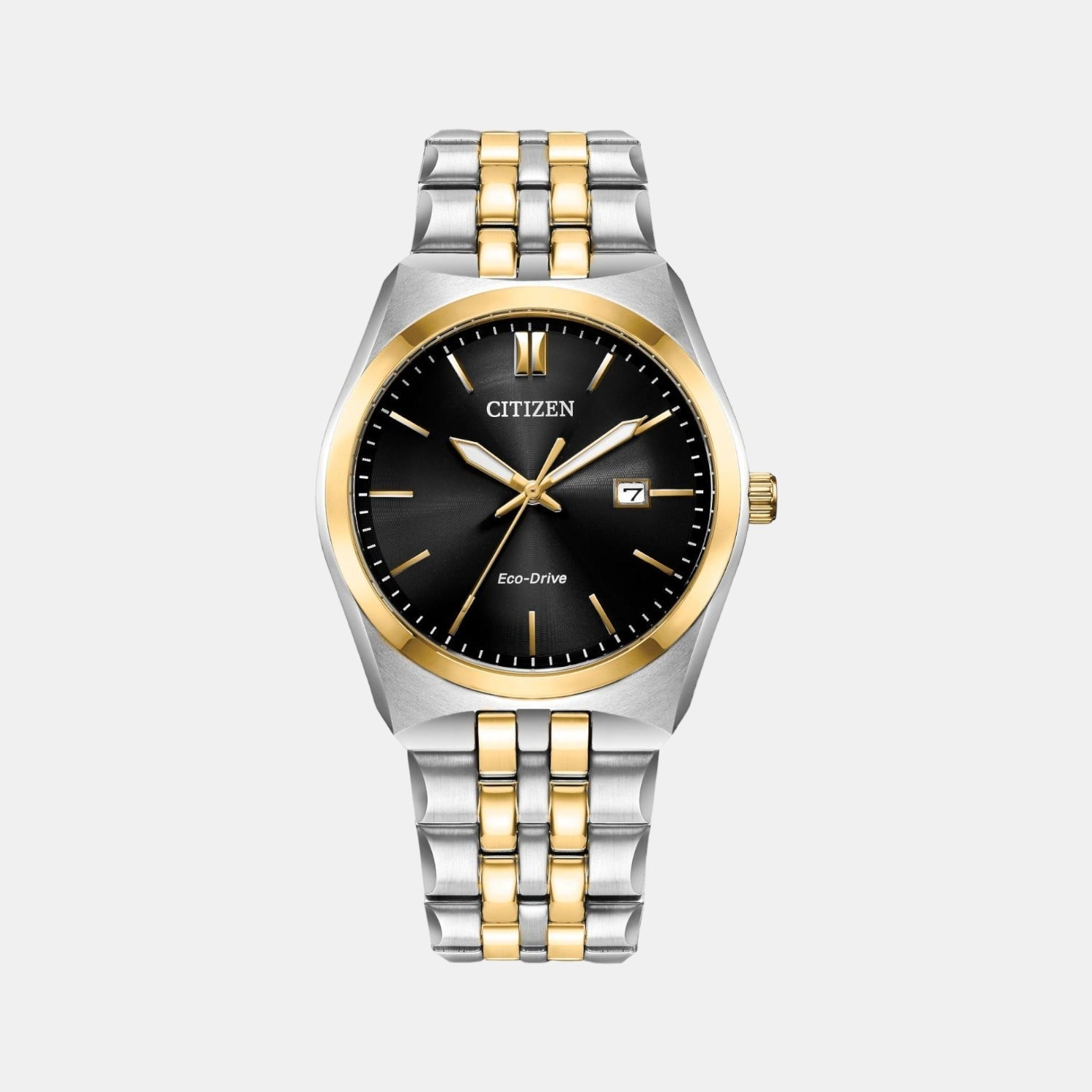 Citizen Corso Men Eco-Drive Black Dial Analog Stainless Steel Watch BM7334-58E
