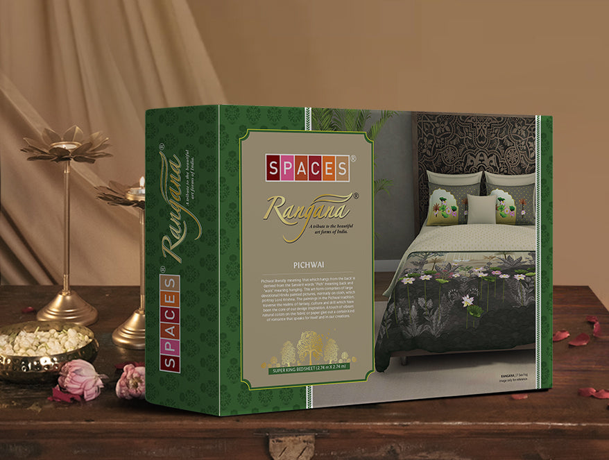 Spaces India Ornate Dark Red 100% Cotton King Size Bedsheet Rangana Digital - By Occasions - view 2