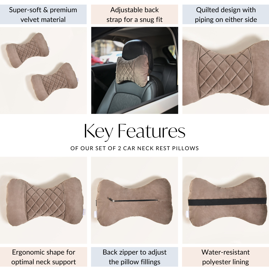 Nestasia Soft Ergonomic Neck Rest Pillows Set Of 2 - view 5