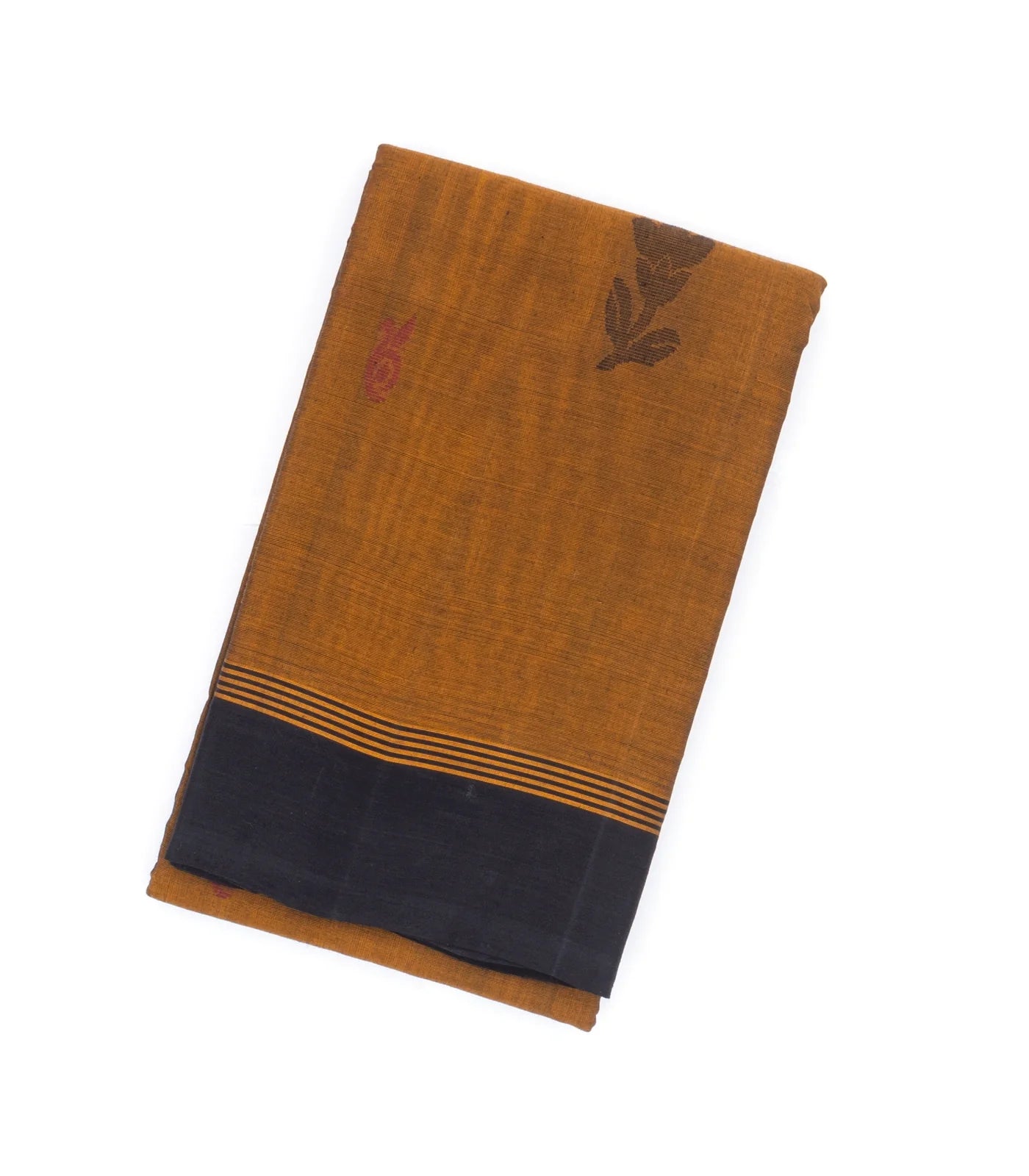 RmKV Oil Mustard Handloom Rasipuram Cotton Saree With Floral Buttas