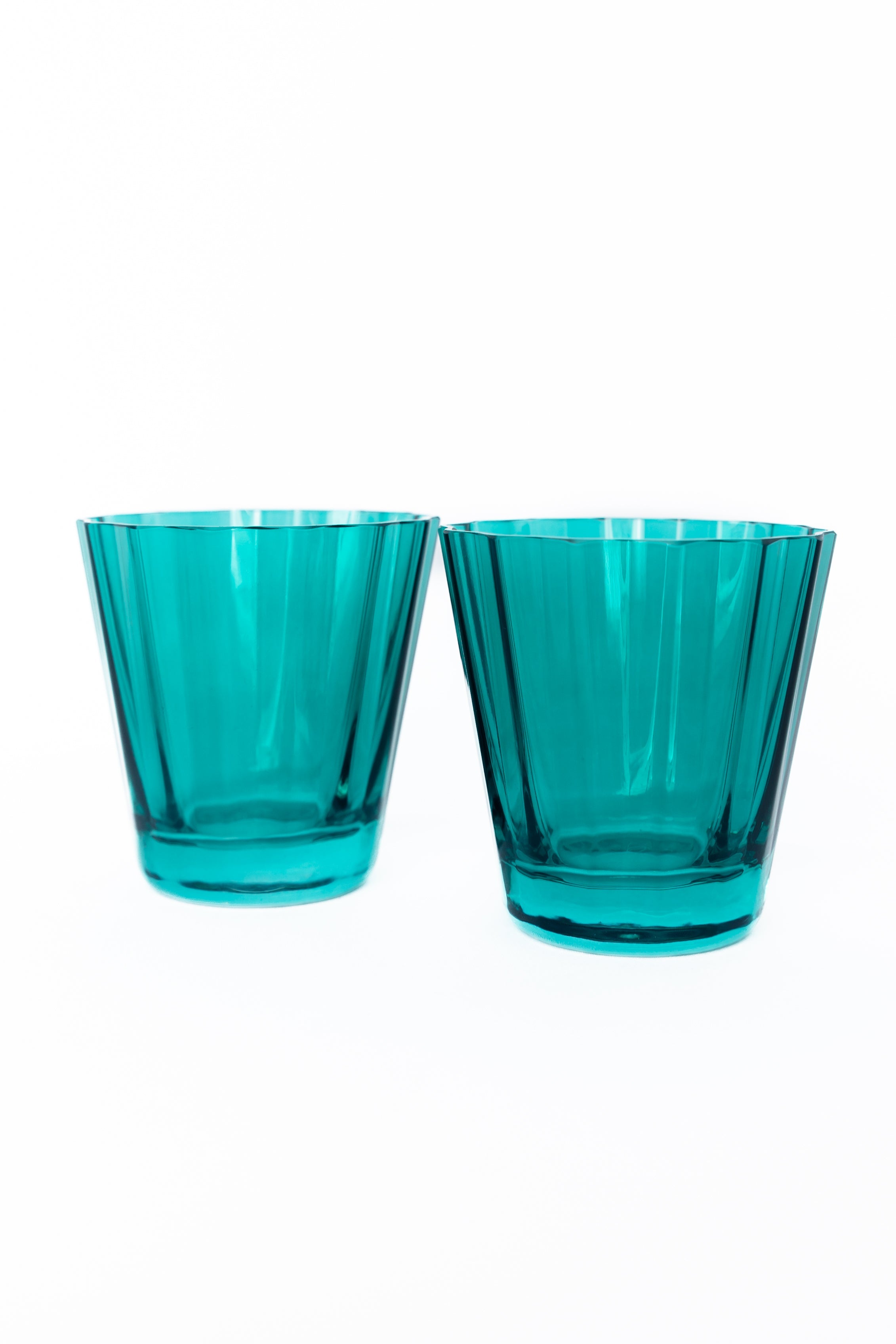 Estelle Colored Glass Estelle Colored Sunday Low Balls - Set of 2 {Emerald Green} - view 5