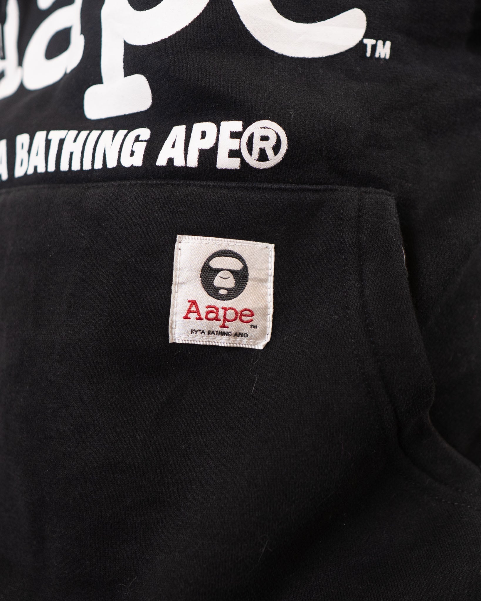 AAPE BY BAPE Bape Classic Face Black Hoodie - view 8