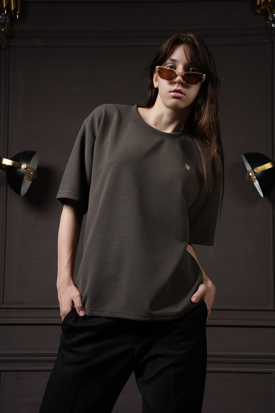 Y*all Waffle T Shirt - Tate Olive - view 9