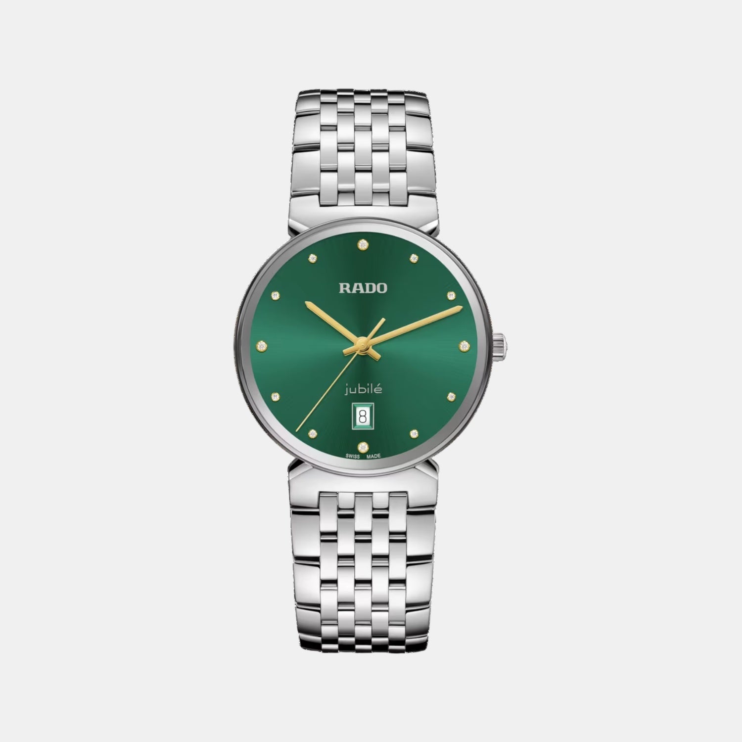 Rado Florence Unisex Quartz Green Dial Analog Stainless Steel Watch R48912773