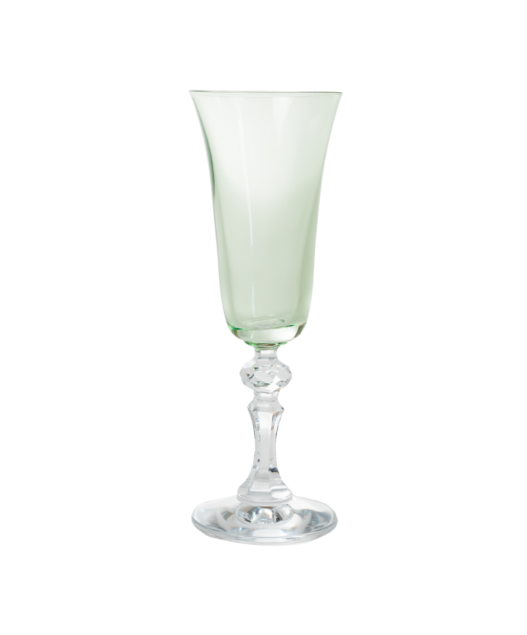 Estelle Colored Glass Estelle Colored Regal Flute With Clear Stem - Set of 2 {Mint Green} - view 7