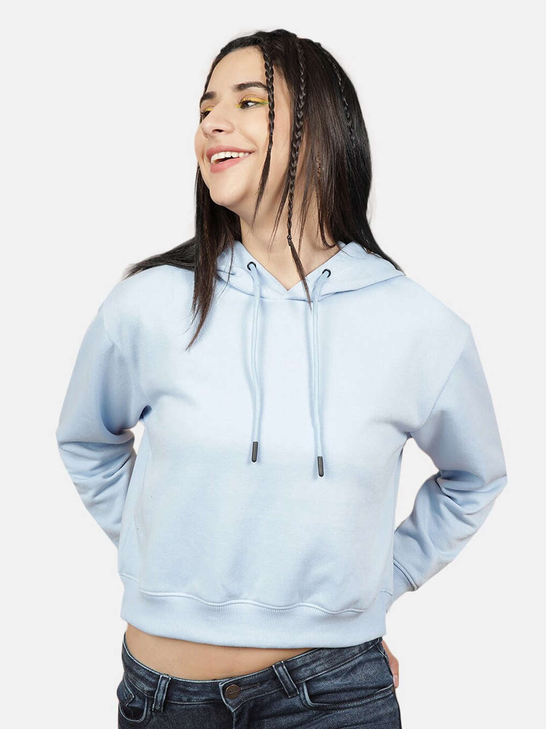 Freehand By The Indian Garage Co Women's Solid Regular Fit Sweatshirt