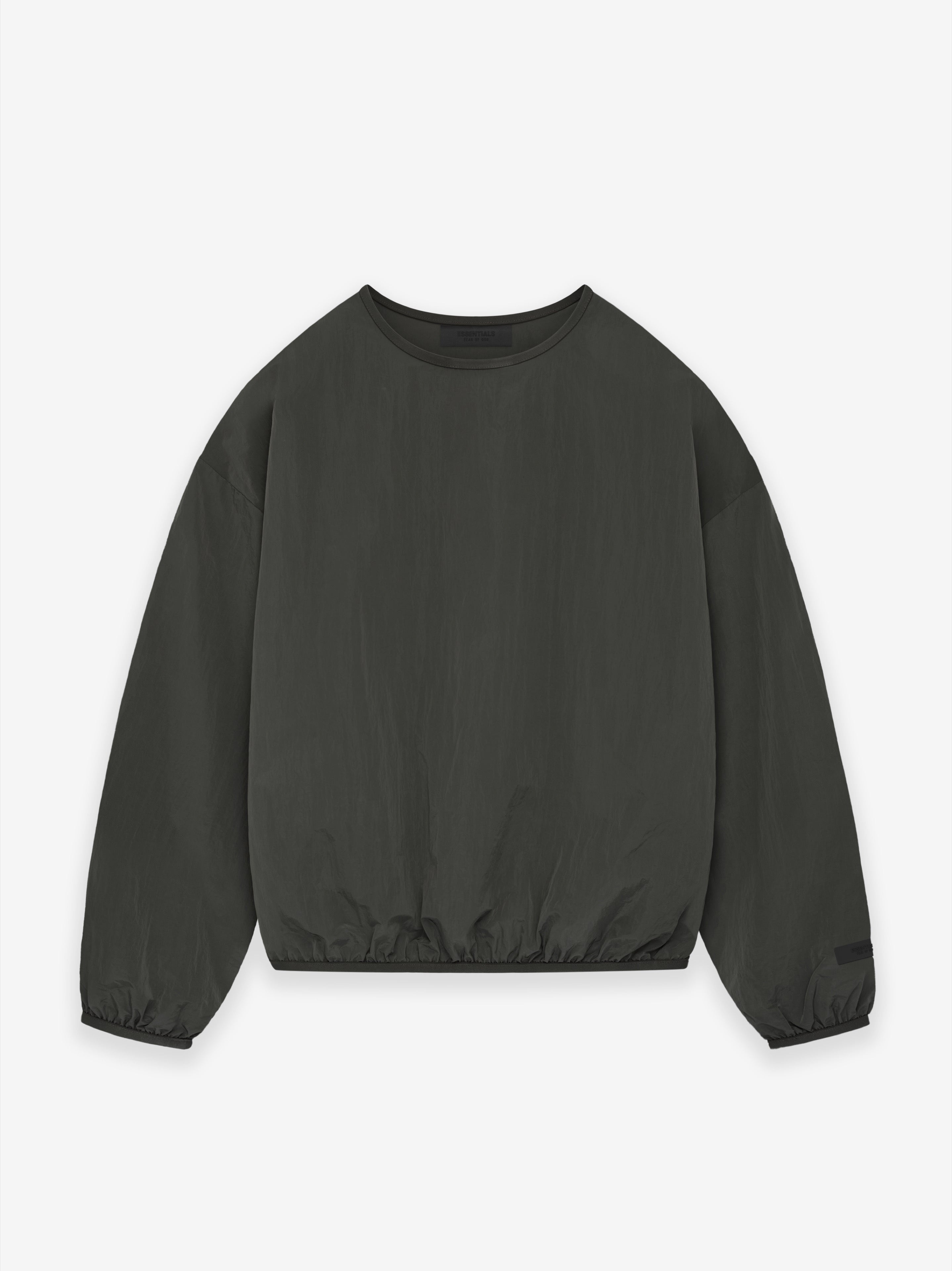 ESSENTIALS Crinkle Nylon Pullover Crewneck