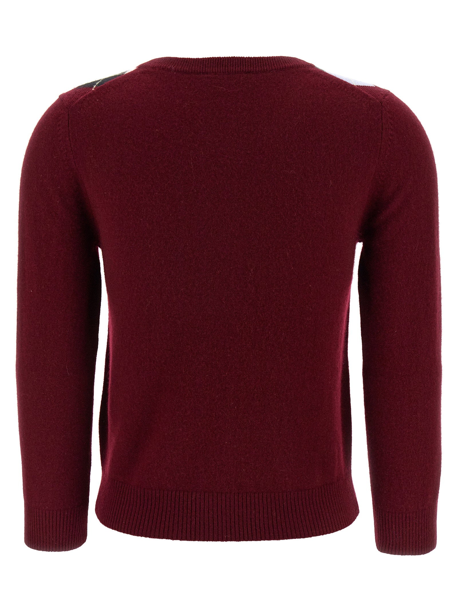 Ganni Burgundy Check Cardigan - view 2
