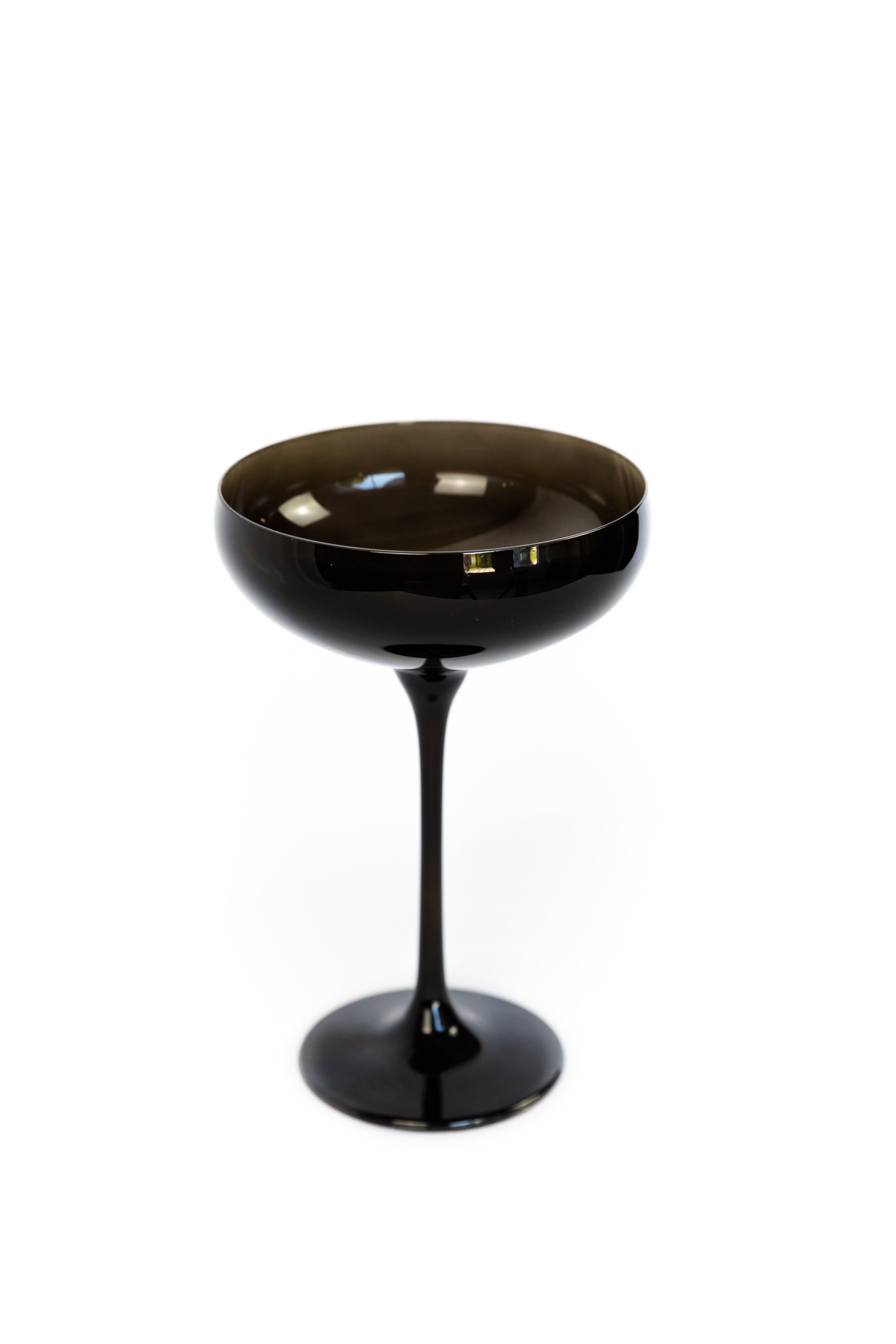 Estelle Colored Glass Estelle Colored Champagne Coupe Stemware - Set of 6 {Black Onyx} - view 7