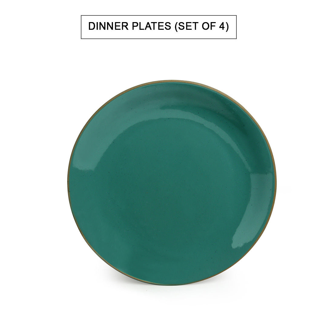 EXCLUSIVELANE 'Earthen Turquoise' Hand Glazed Dinner Plates With Serving Bowls & Katoris In Ceramic (10 Pieces, Serving for 4, Microwave Safe) - view 3