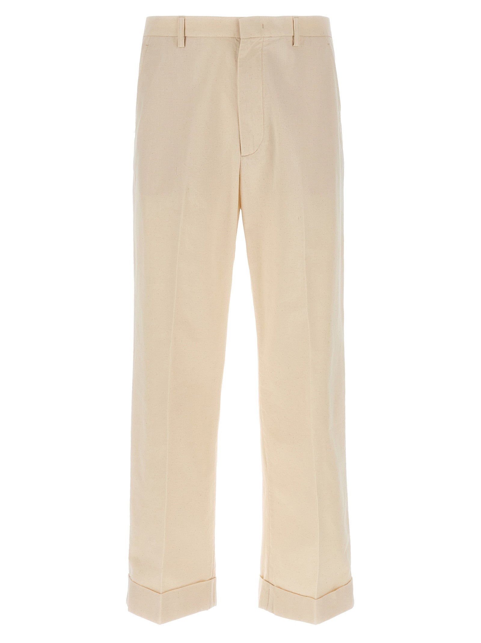 Valentino Garavani Turn-up Trousers – 100% cotton