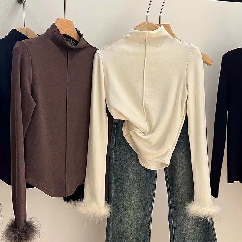 Alamode By Akanksha Penelope Statement Tops with Fur - view 6