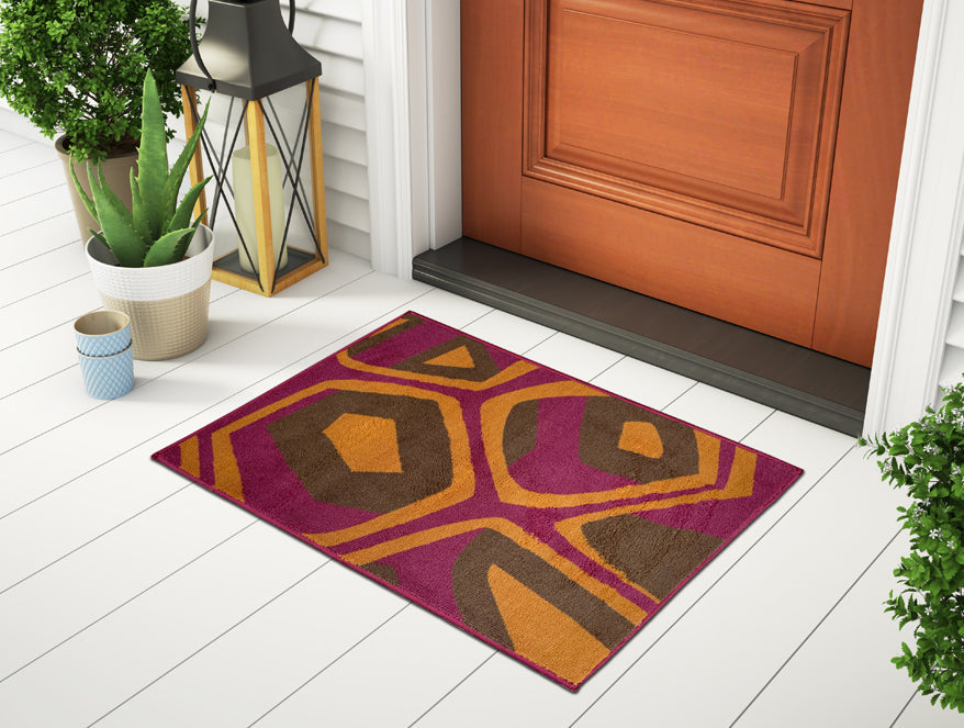 Spaces India Welspun Ethan Polyester Foot Mats Small-Tortoise Shell