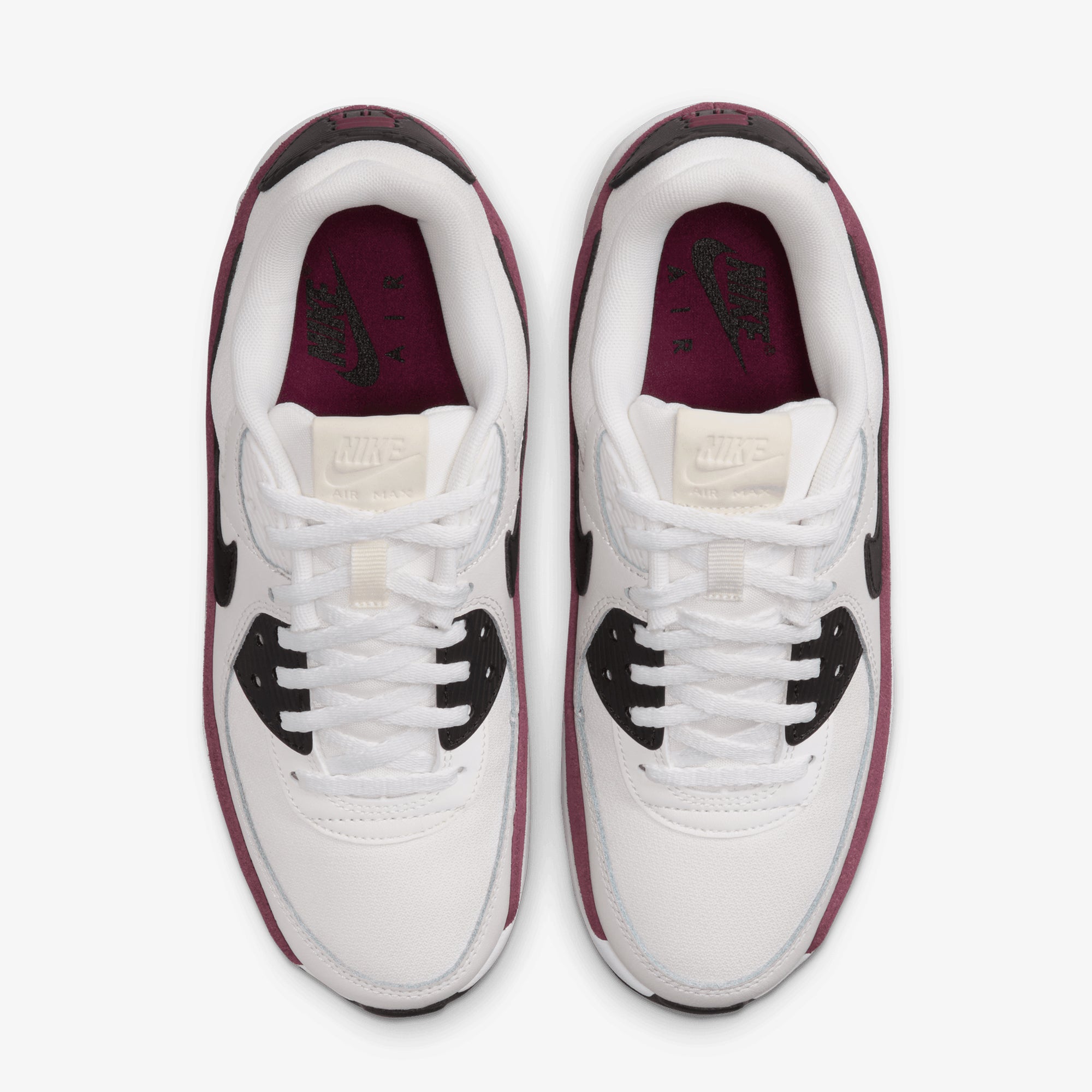Nike | AIR MAX 90 LV8 { SAIL/BLACK-NIGHT MAROON-PHANTOM - view 2