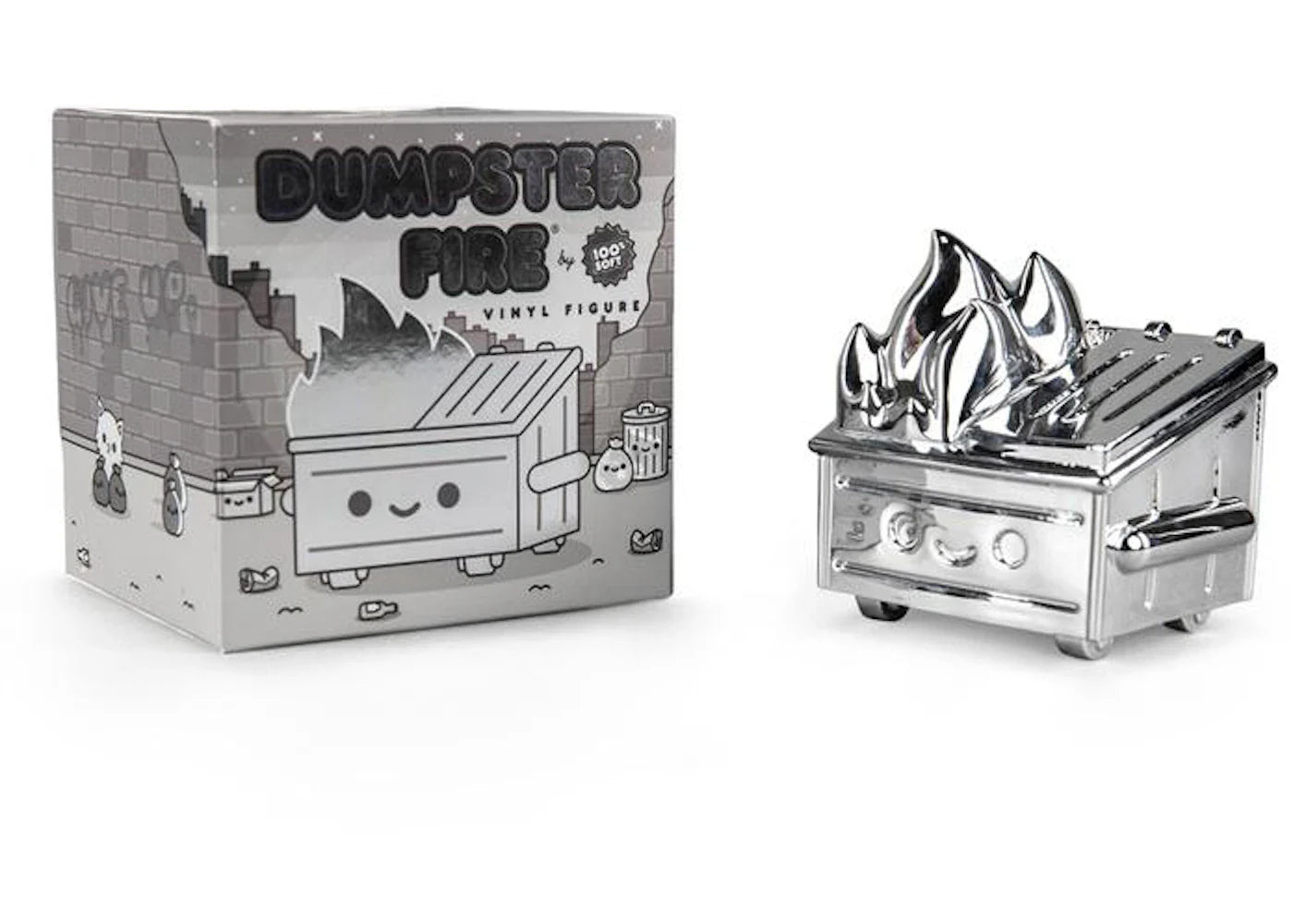 100% Soft Dumpster Fire Figure Chrome - view 2