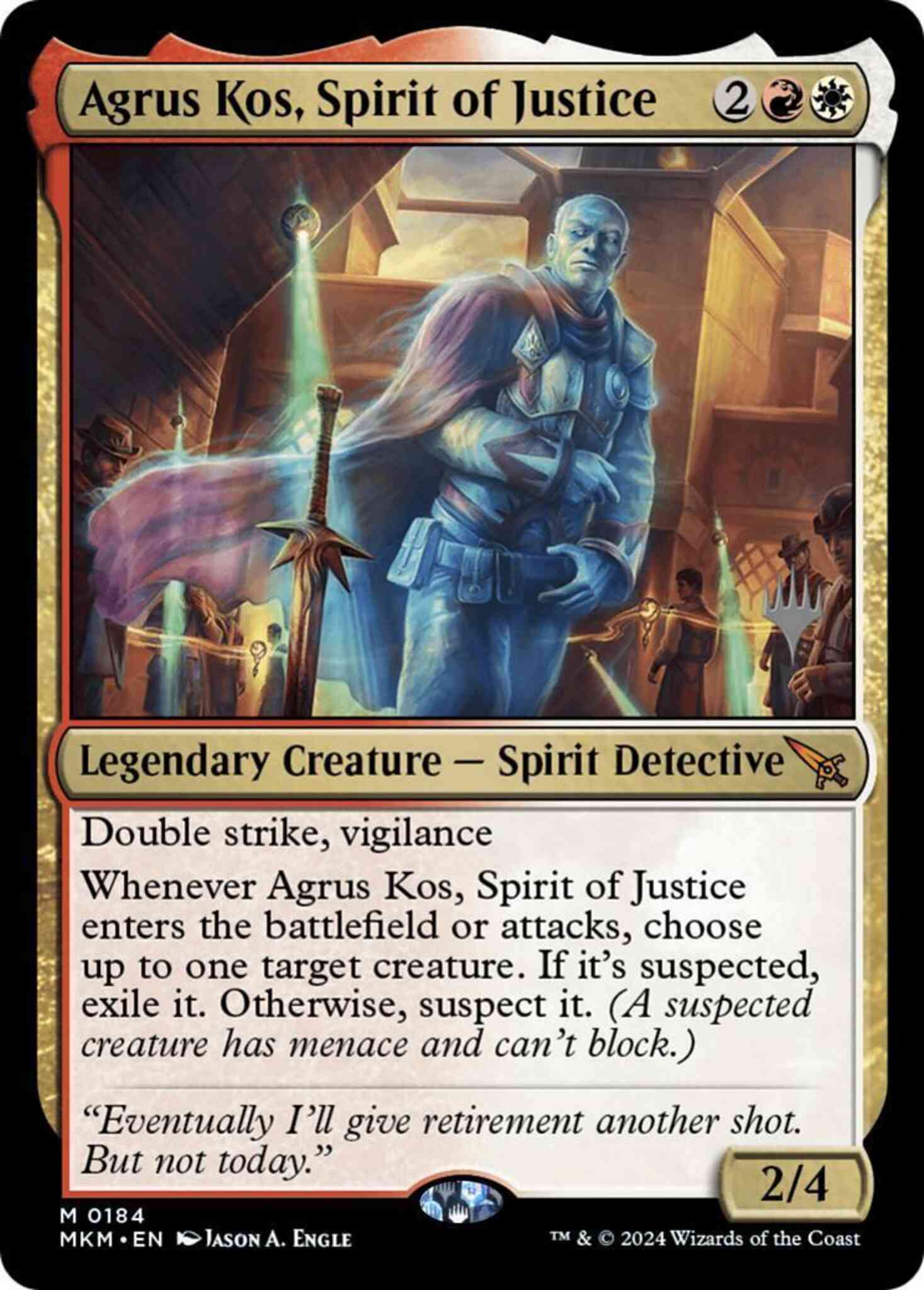 Agrus kos spirit – Magic Agrus Kos, Spirit of Justice [184p] [Promo Pack] [Murders at Karlov Manor: Promos] [Non-Foil]