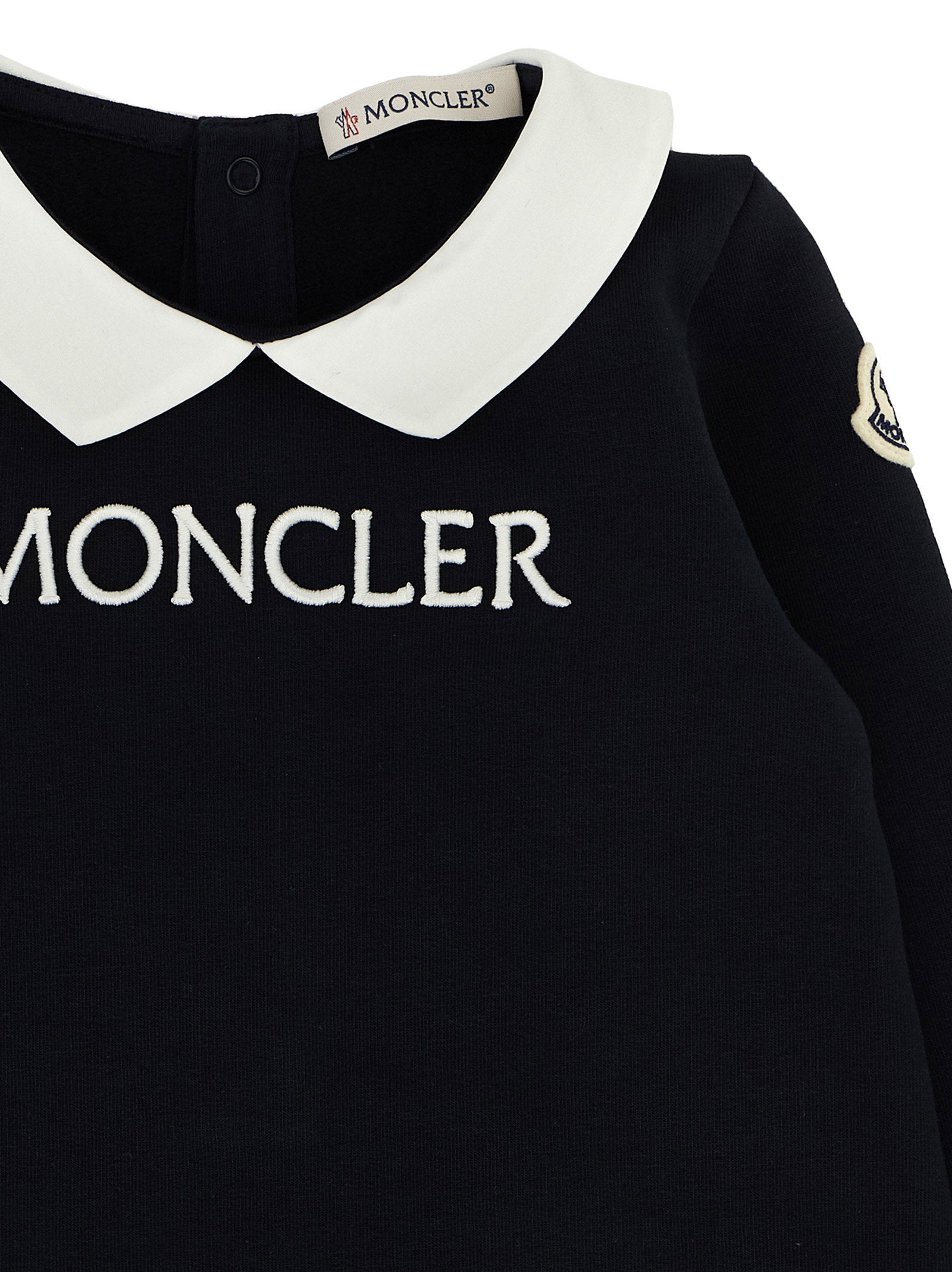 Moncler Enfant Logo Embroidery Jumpsuit – 95% cotton, 5% elastane - view 3