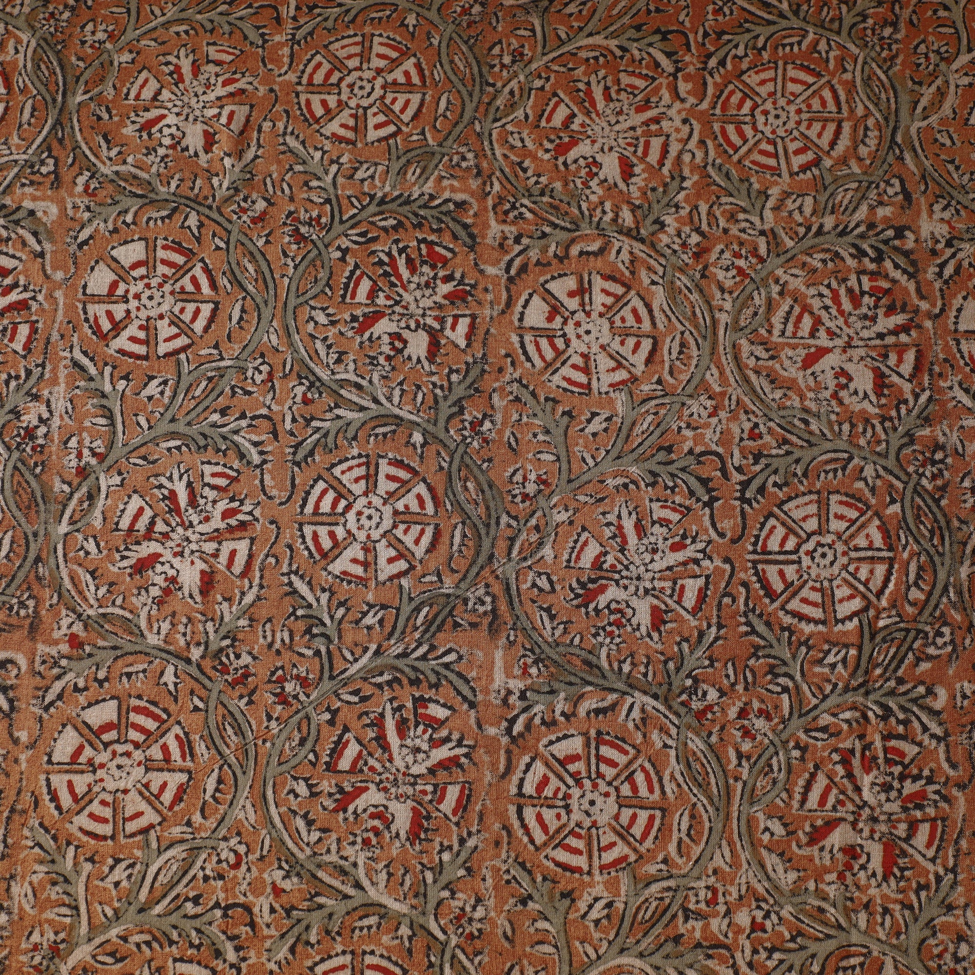 SOUTH KARGHA Brown - Kalamkari Block Printed Cotton Fabric - view 4